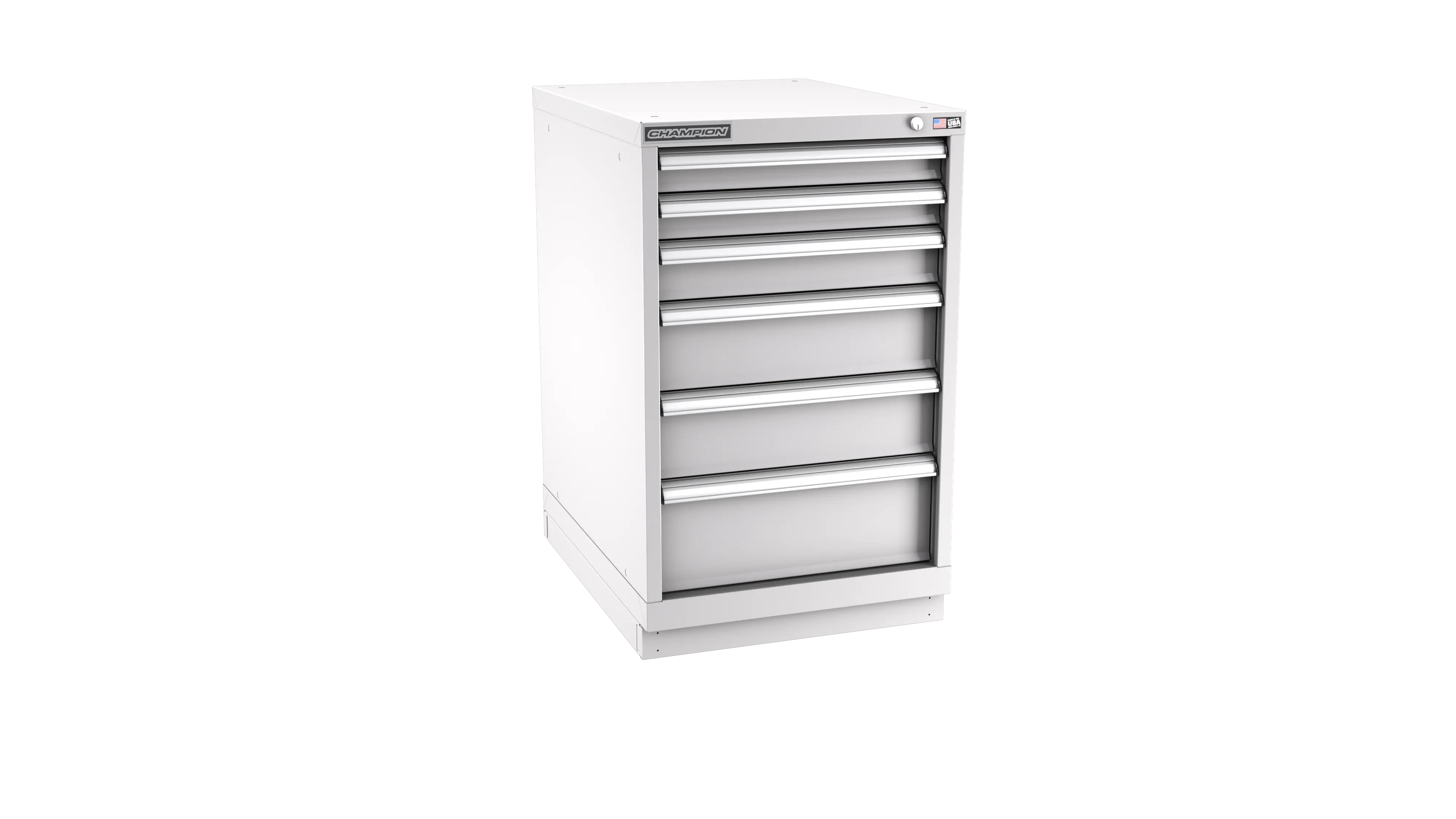 Champion Tool 6-Drawer Metal Modular Storage Cabinet with 63 Internal Compartments, 22-3/16 W x 35-7/8 H x 28-1/2 D in - CM NW1500-0602-ILC-FTB Champion Tool Storage