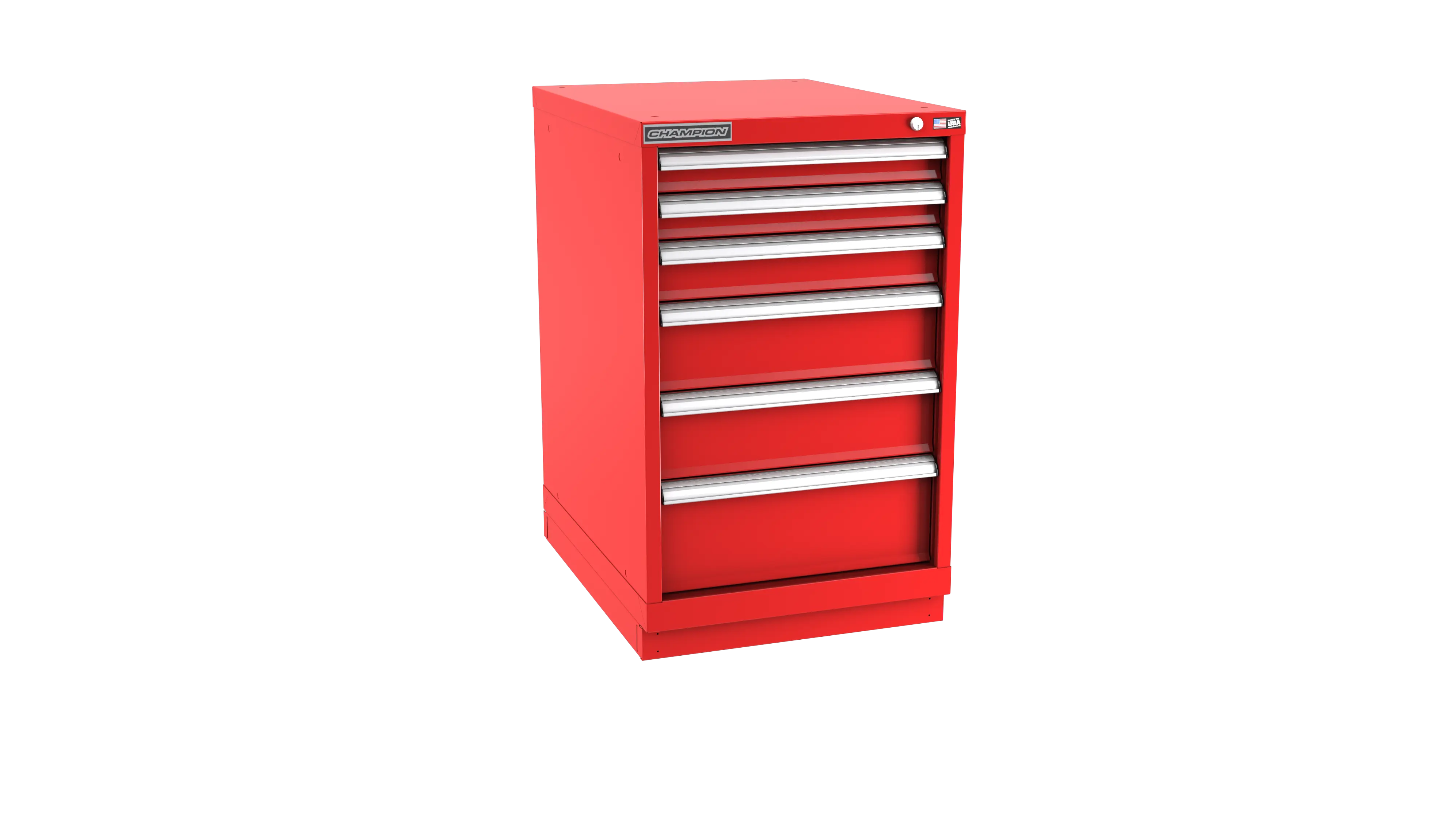 Champion Tool 6-Drawer Metal Modular Storage Cabinet with 63 Internal Compartments, 22-3/16 W x 35-7/8 H x 28-1/2 D in - CM NW1500-0602-ILC-FTB Champion Tool Storage