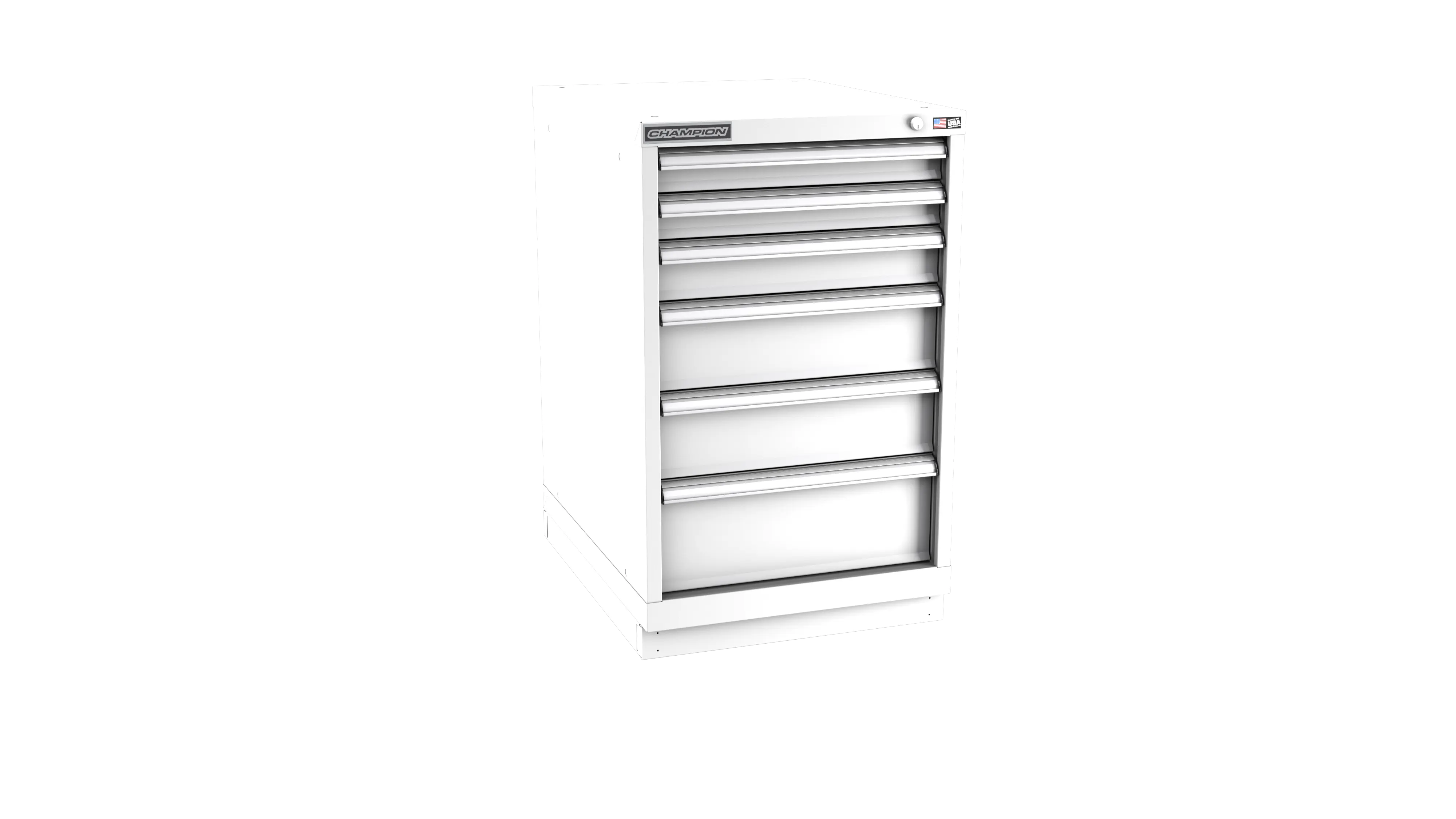 Champion Tool 6-Drawer Metal Modular Storage Cabinet with 63 Internal Compartments, 22-3/16 W x 35-7/8 H x 28-1/2 D in - CM NW1500-0602-ILC-FTB Champion Tool Storage