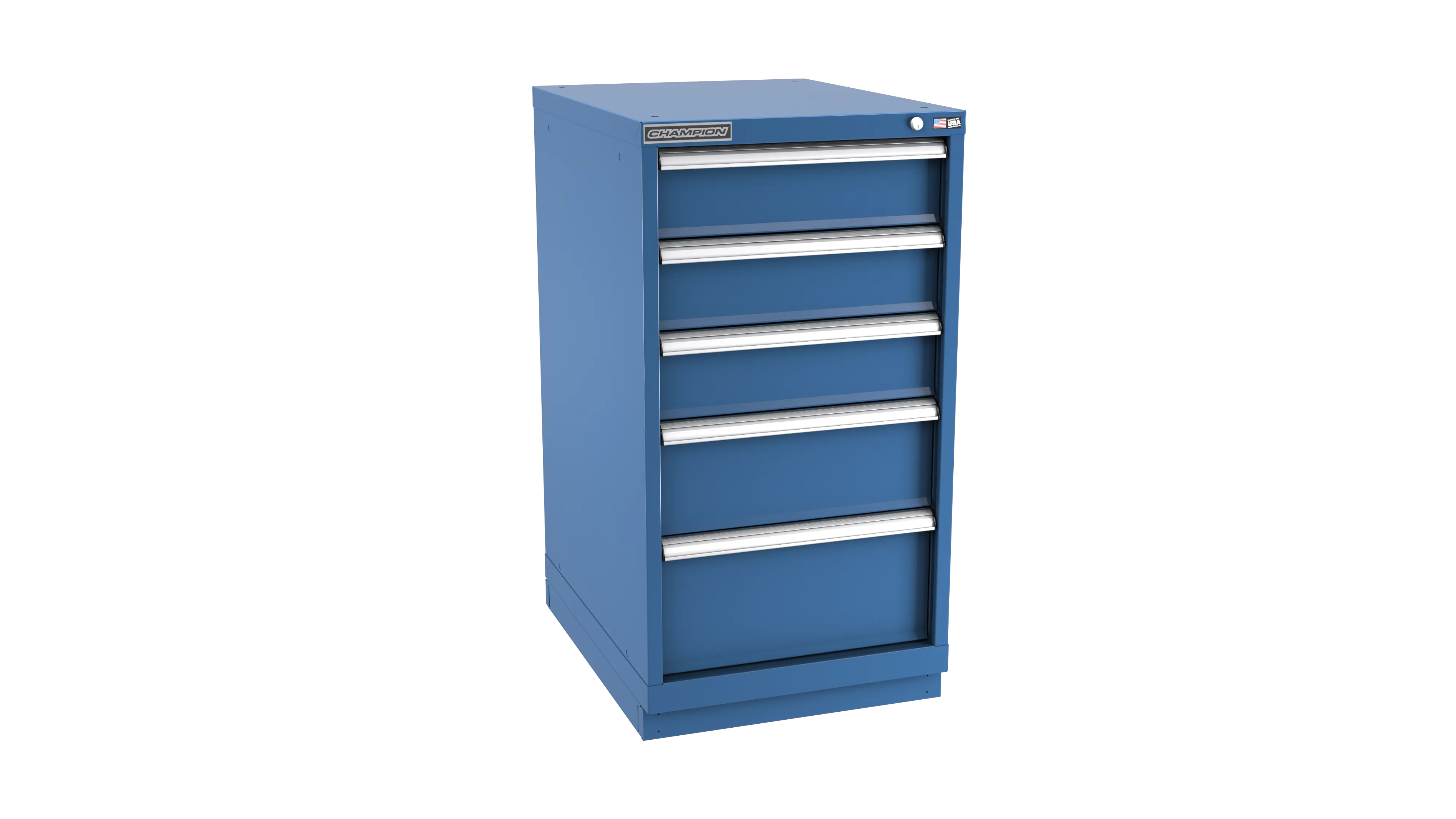 Champion Tool 5-Drawer Metal Modular Storage Cabinet with 25 Internal Compartments, 22-3/16 W x 41-3/4 H x 28-1/2 D in - CM NW1800-0502-ILC-FTB Champion Tool Storage