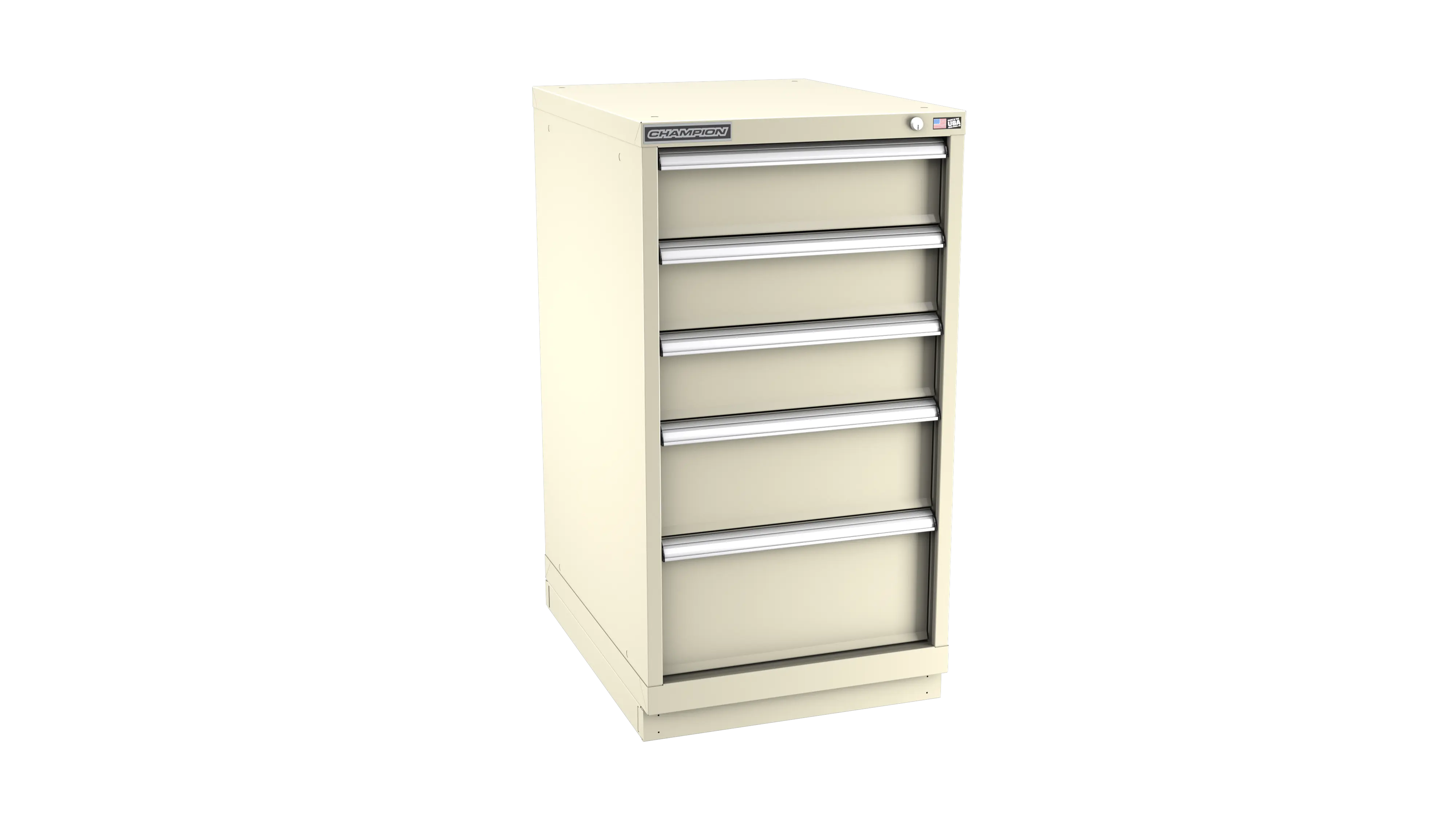 Champion Tool 5-Drawer Metal Modular Storage Cabinet with 25 Internal Compartments, 22-3/16 W x 41-3/4 H x 28-1/2 D in - CM NW1800-0502-ILC-FTB Champion Tool Storage