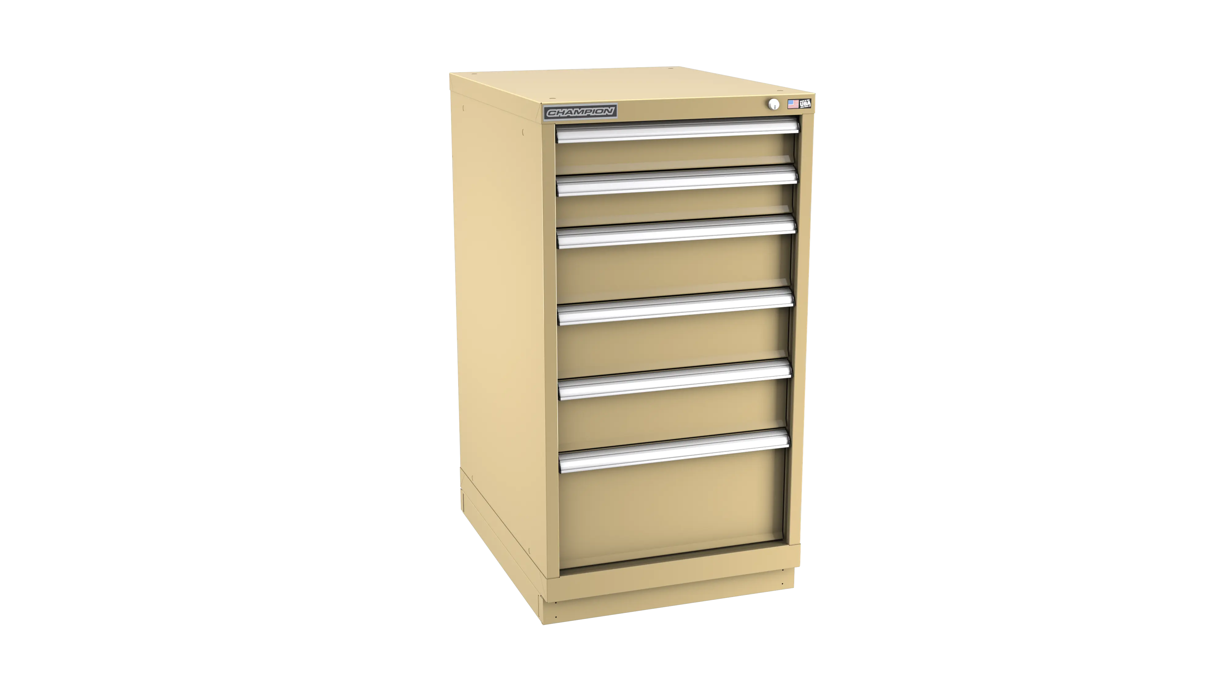 Champion Tool 6-Drawer Modular Cabinet, 22-3/16 W x 41-3/4 H x 28-1/2 D in - CM NW1800-0601-ILC-FTB Champion Tool Storage