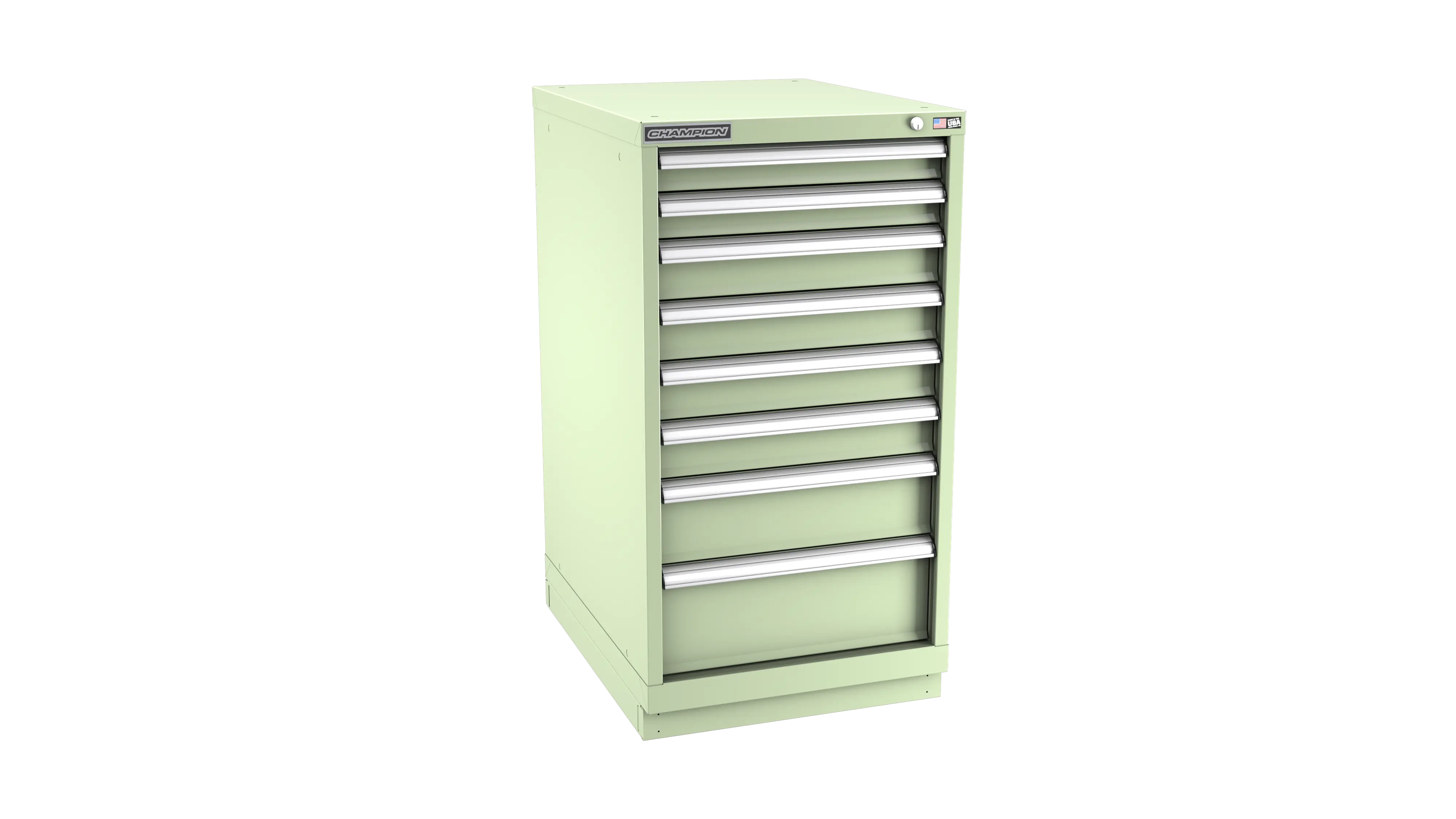 Champion Tool 8-Drawer Modular Cabinet, 22-3/16 W x 41-3/4 H x 28-1/2 D in - CM NW1800-0801-ILC-FTB Champion Tool Storage