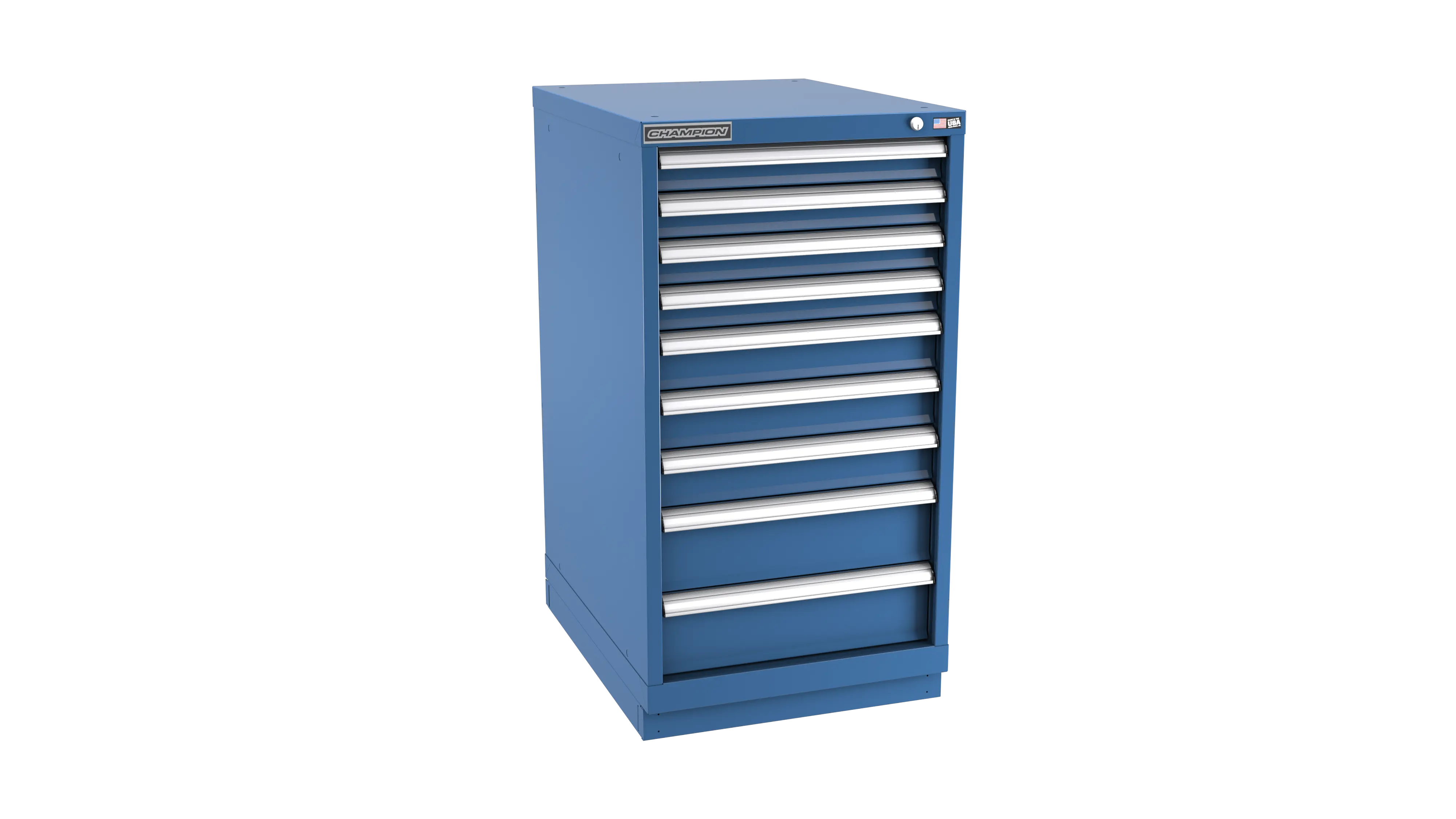 Champion Tool 9-Drawer Modular Cabinet, 22-3/16 W x 41-3/4 H x 28-1/2 D in - CM NW1800-0901-ILC-FTB Champion Tool Storage