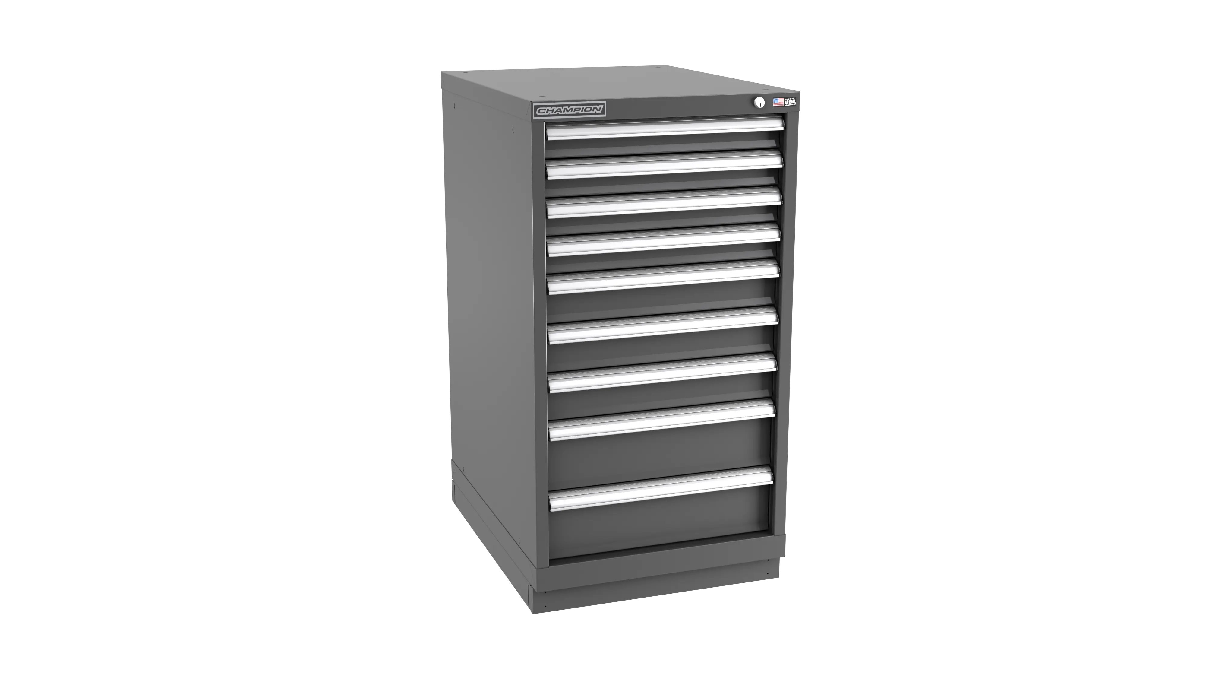 Champion Tool 9-Drawer Modular Cabinet, 22-3/16 W x 41-3/4 H x 28-1/2 D in - CM NW1800-0901-ILC-FTB Champion Tool Storage