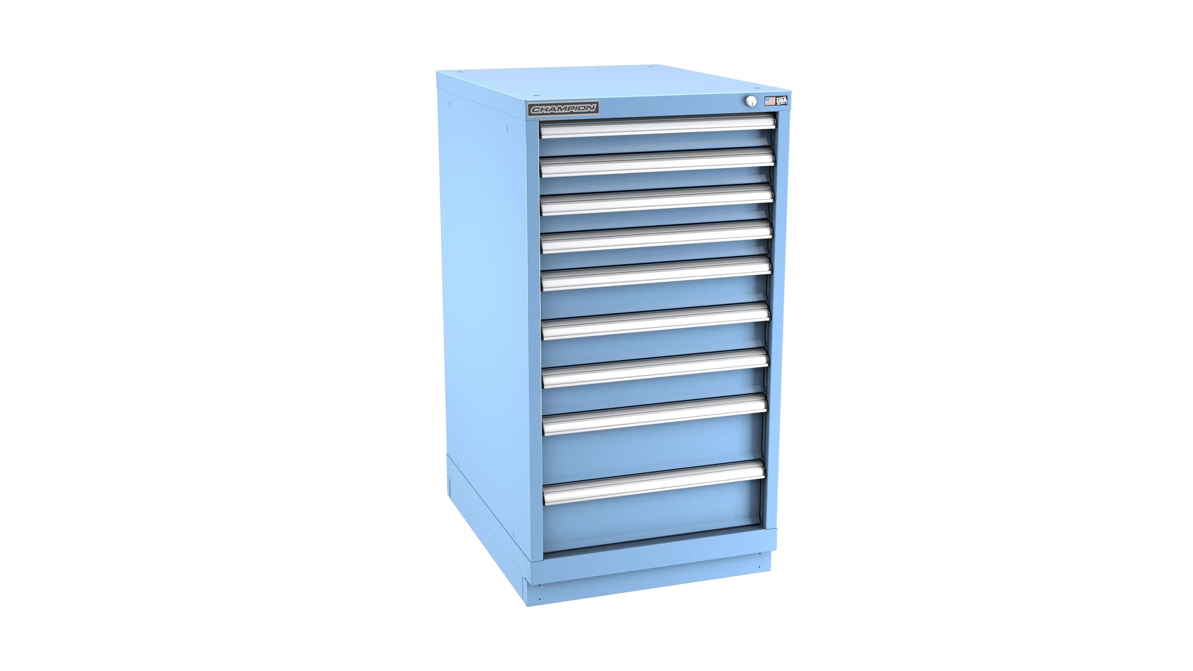 Champion Tool 9-Drawer Modular Cabinet, 22-3/16 W x 41-3/4 H x 28-1/2 D in - CM NW1800-0901-ILC-FTB Champion Tool Storage