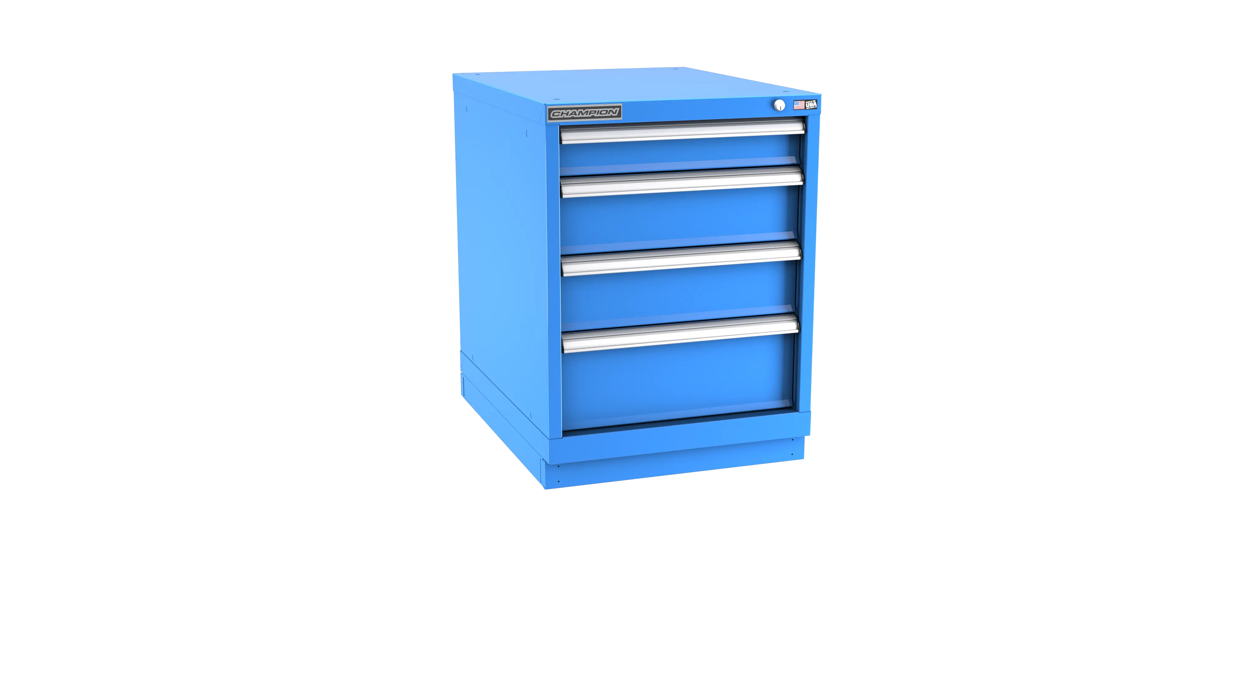 Champion Tool 4-Drawer Metal Modular Storage Cabinet with 33 Internal Compartments, 22-3/16 W x 29-7/8 H x 22-1/2 D in - CM NWS1200-0401-ILC-FTB Champion Tool Storage