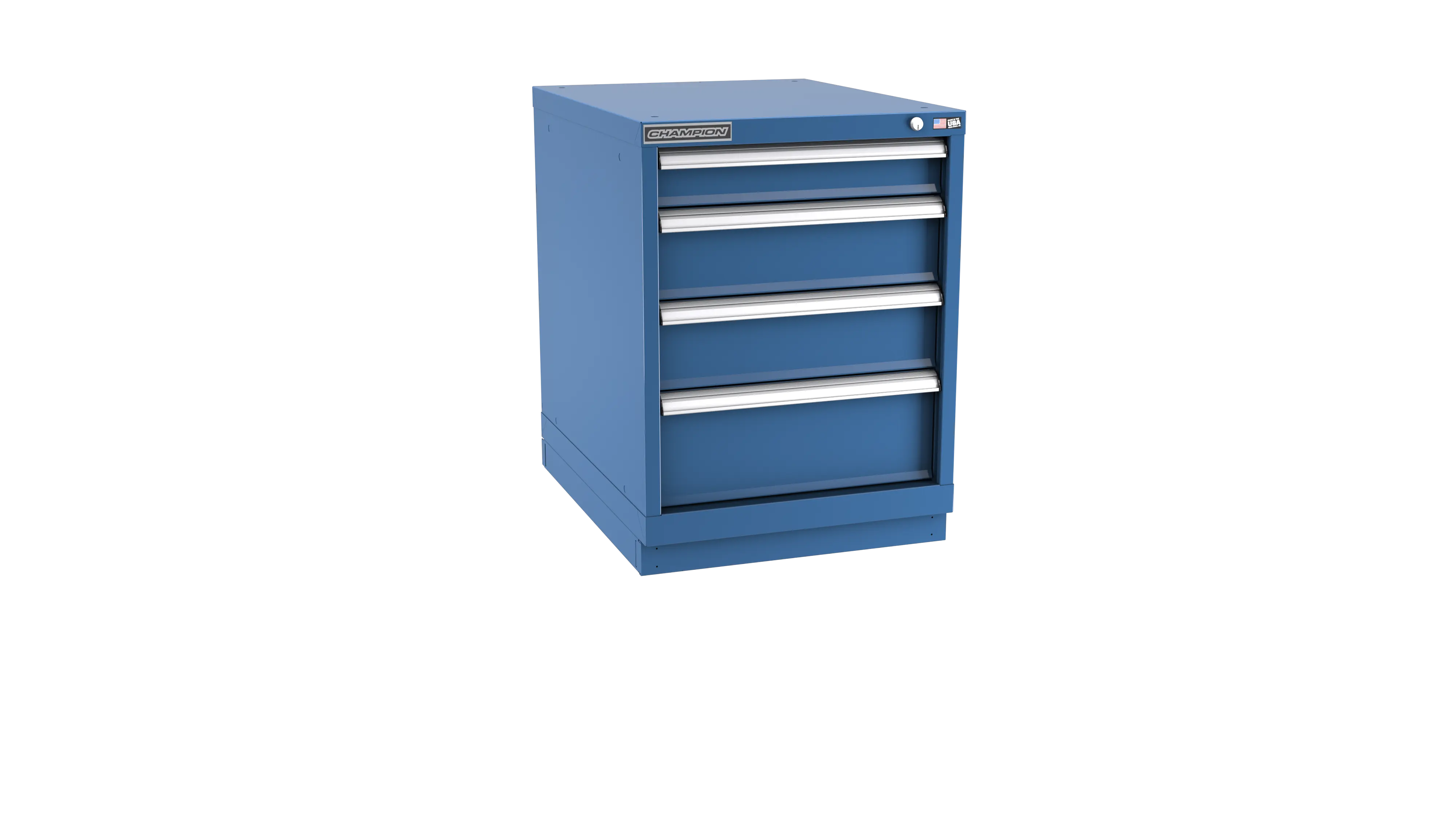 Champion Tool 4-Drawer Metal Modular Storage Cabinet with 33 Internal Compartments, 22-3/16 W x 29-7/8 H x 22-1/2 D in - CM NWS1200-0401-ILC-FTB Champion Tool Storage