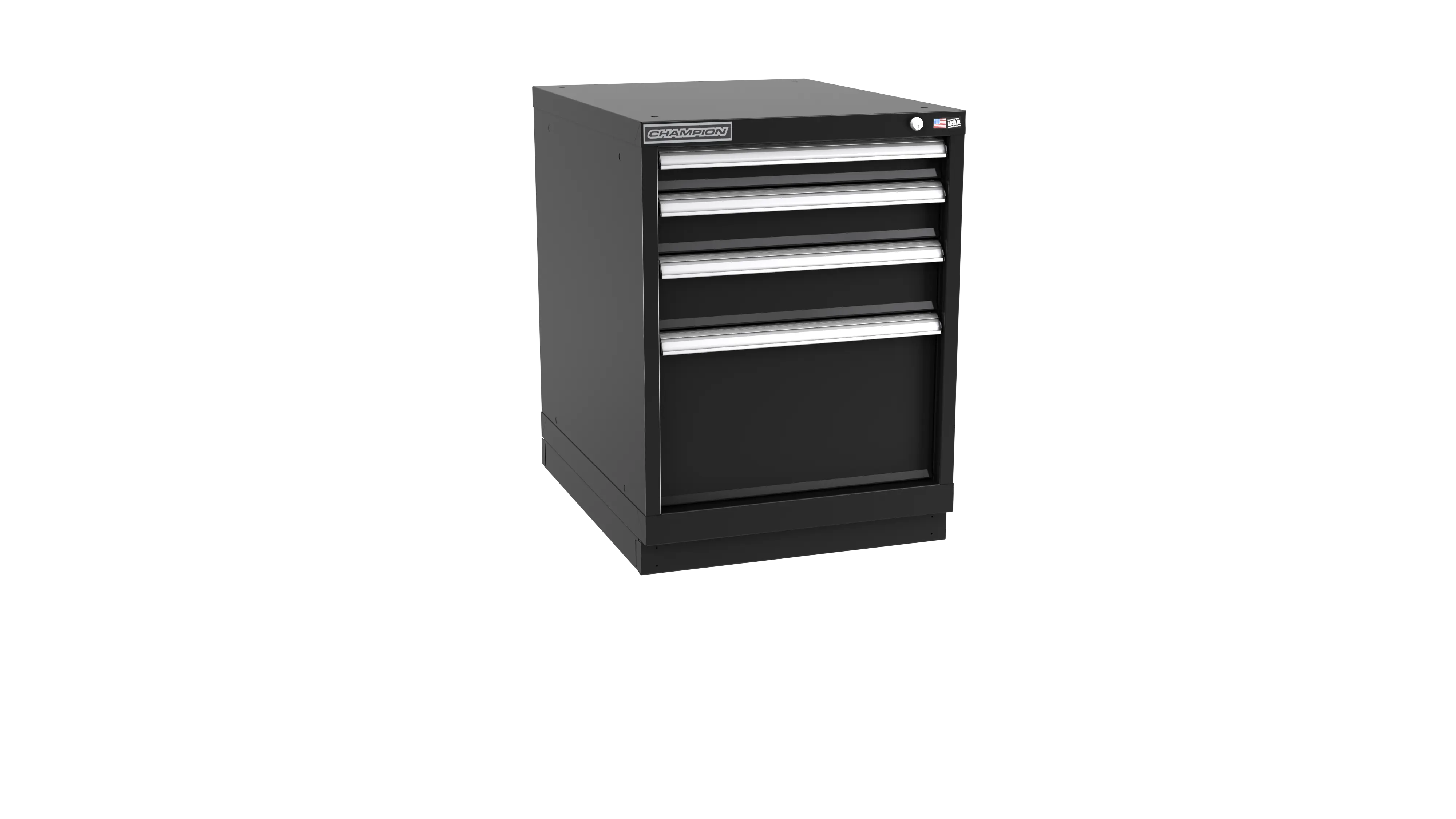 Champion Tool 4-Drawer Metal Modular Storage Cabinet with 29 Internal Compartments, 22-3/16 W x 29-7/8 H x 22-1/2 D in - CM NWS1200-0402-ILC-FTB Champion Tool Storage
