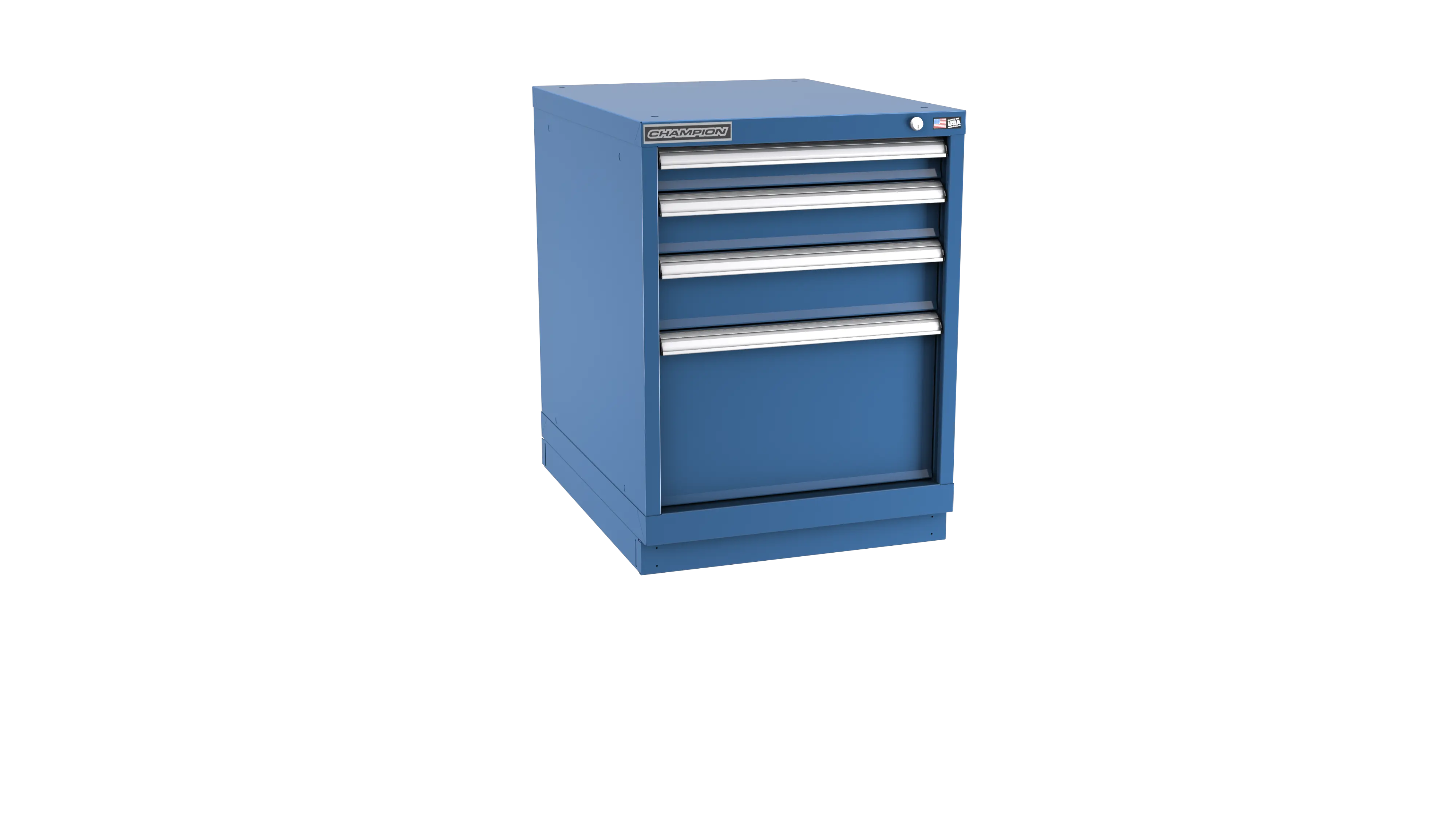 Champion Tool 4-Drawer Metal Modular Storage Cabinet with 29 Internal Compartments, 22-3/16 W x 29-7/8 H x 22-1/2 D in - CM NWS1200-0402-ILC-FTB Champion Tool Storage