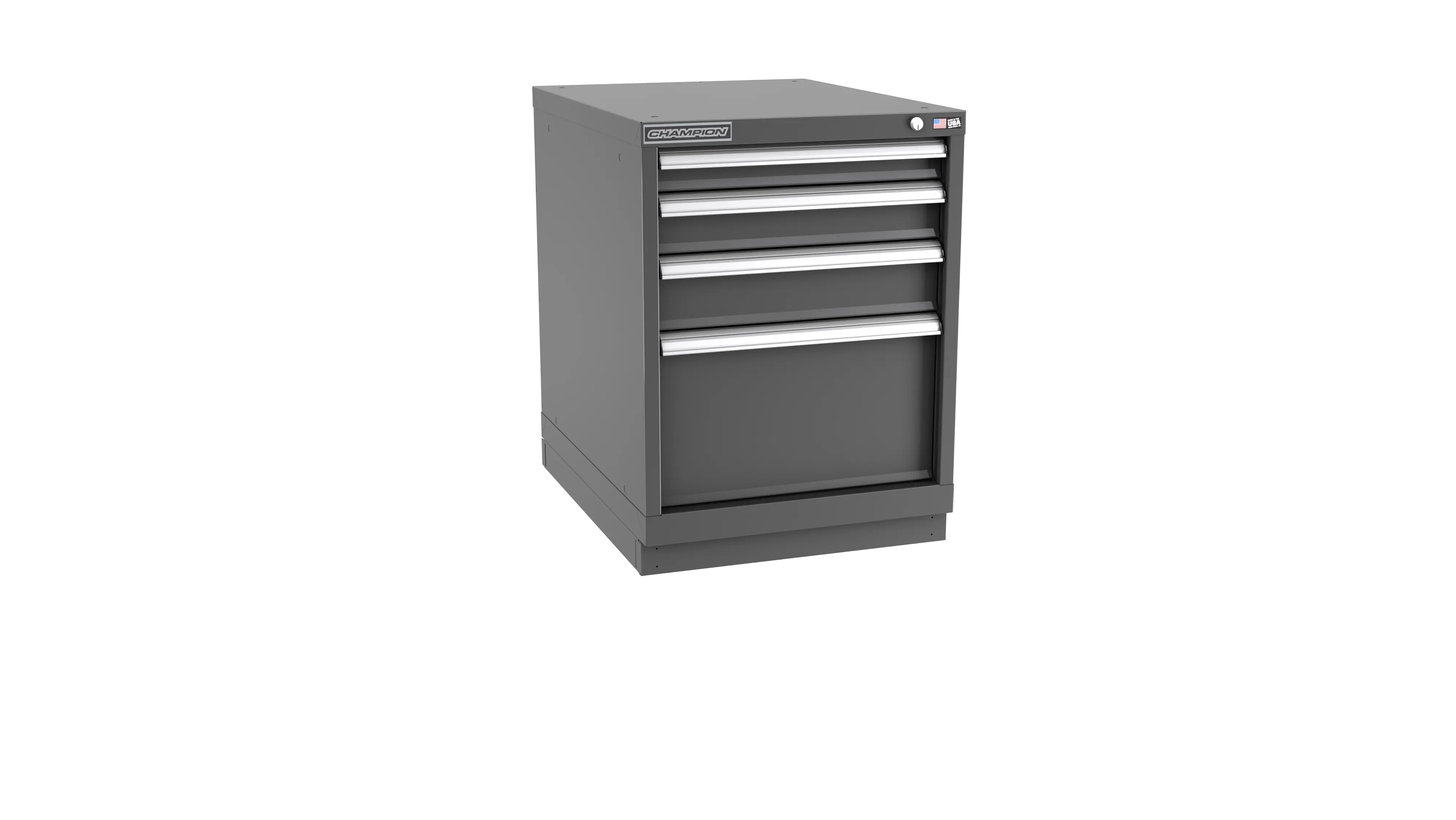 Champion Tool 4-Drawer Metal Modular Storage Cabinet with 29 Internal Compartments, 22-3/16 W x 29-7/8 H x 22-1/2 D in - CM NWS1200-0402-ILC-FTB Champion Tool Storage