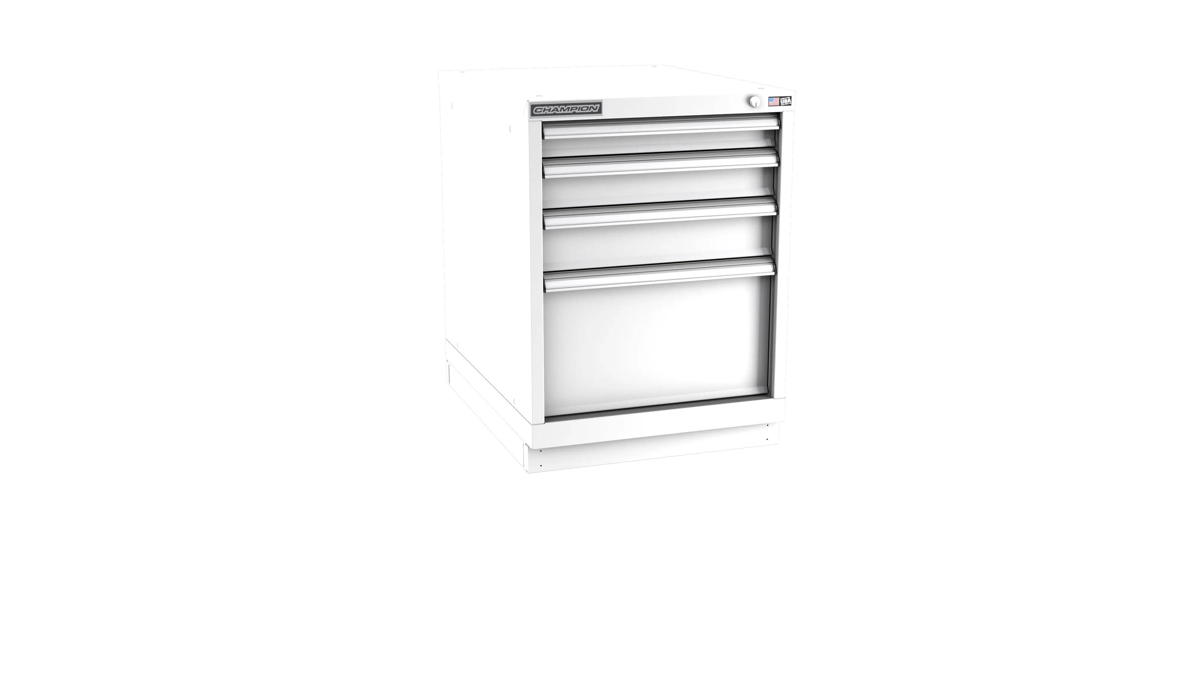 Champion Tool 4-Drawer Metal Modular Storage Cabinet with 29 Internal Compartments, 22-3/16 W x 29-7/8 H x 22-1/2 D in - CM NWS1200-0402-ILC-FTB Champion Tool Storage