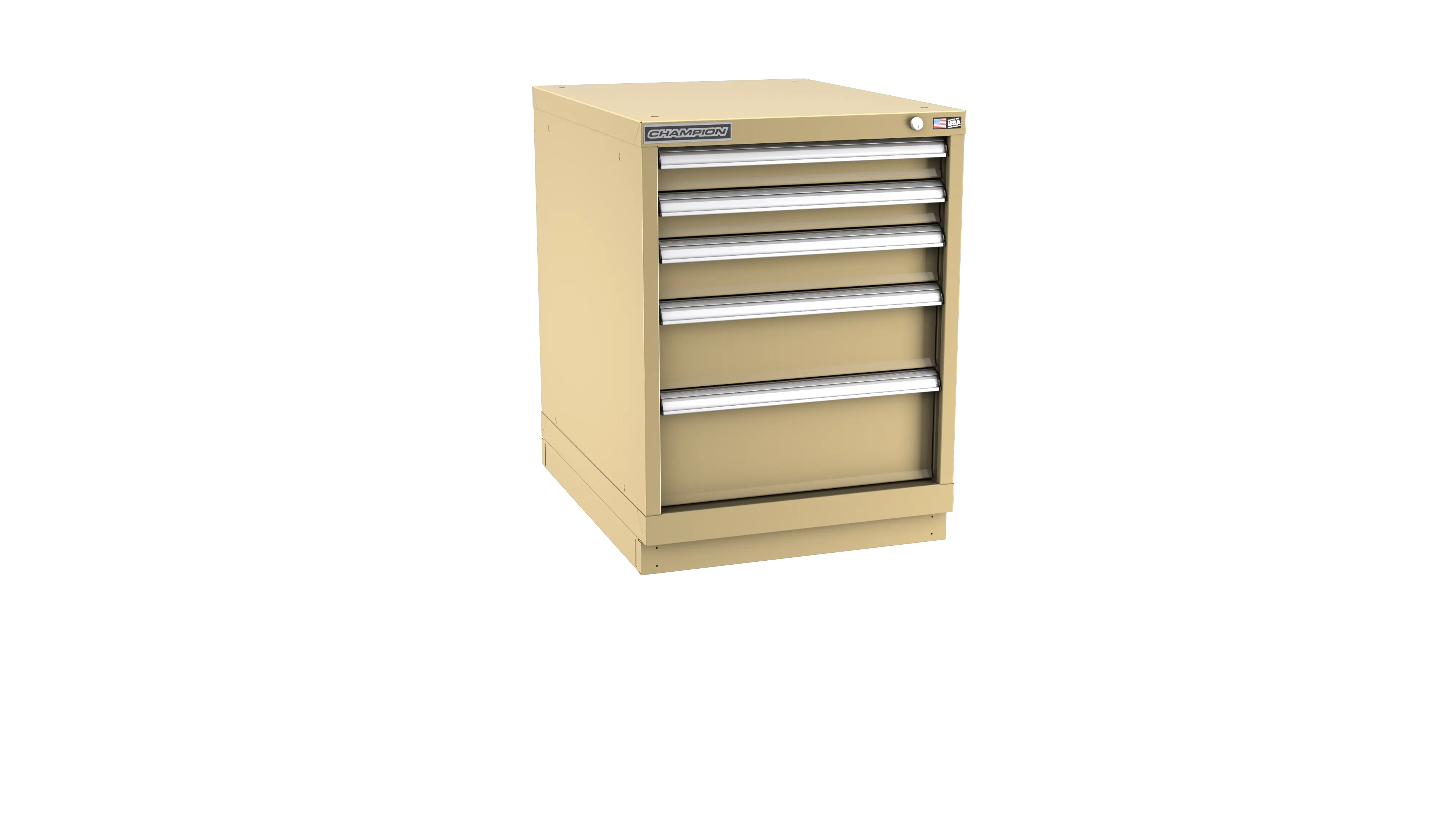 Champion Tool 5-Drawer Metal Modular Storage Cabinet with 49 Internal Compartments, 22-3/16 W x 29-7/8 H x 22-1/2 D in - CM NWS1200-0502-ILC-FTB Champion Tool Storage