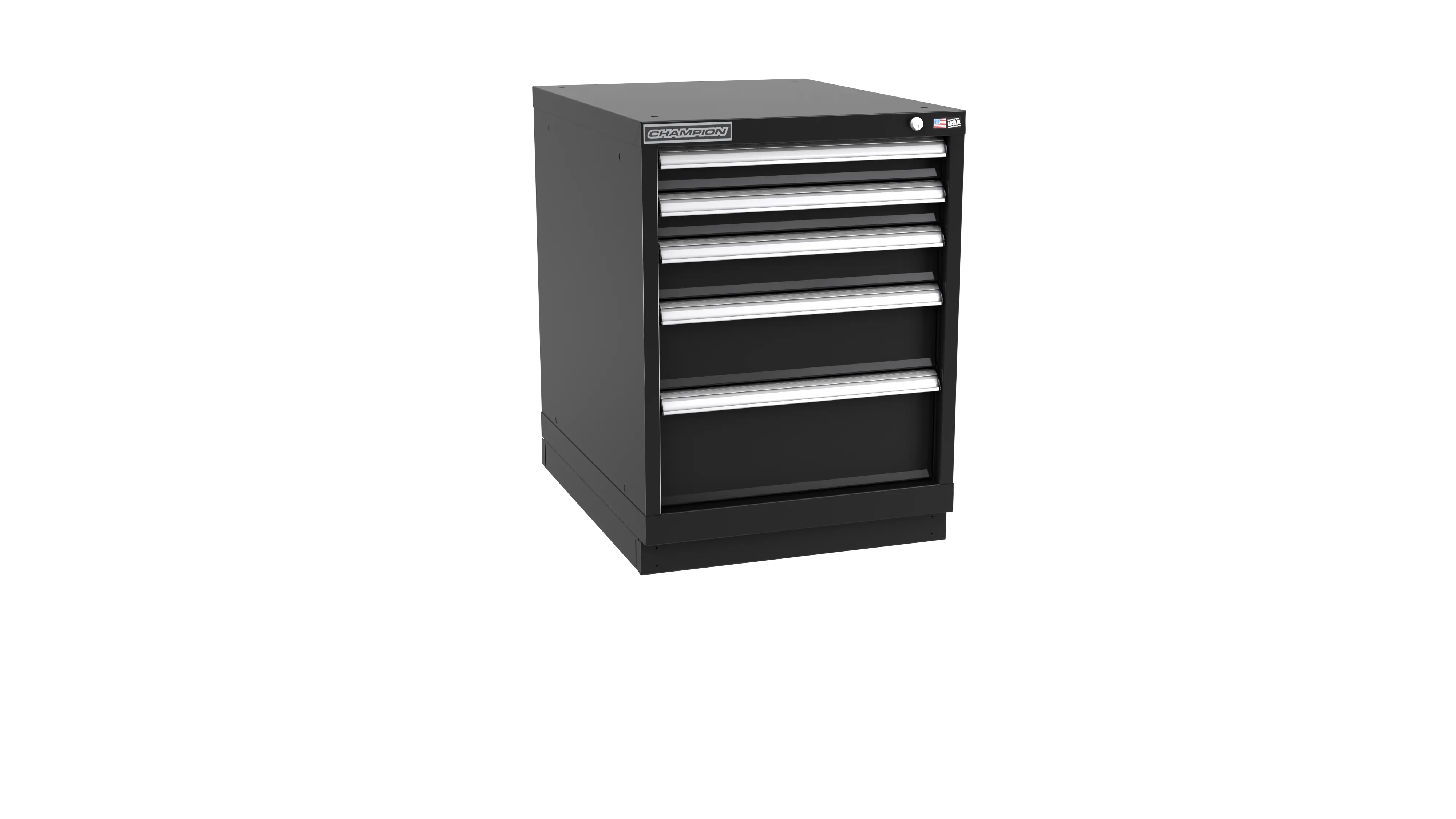 Champion Tool 5-Drawer Metal Modular Storage Cabinet with 49 Internal Compartments, 22-3/16 W x 29-7/8 H x 22-1/2 D in - CM NWS1200-0502-ILC-FTB Champion Tool Storage