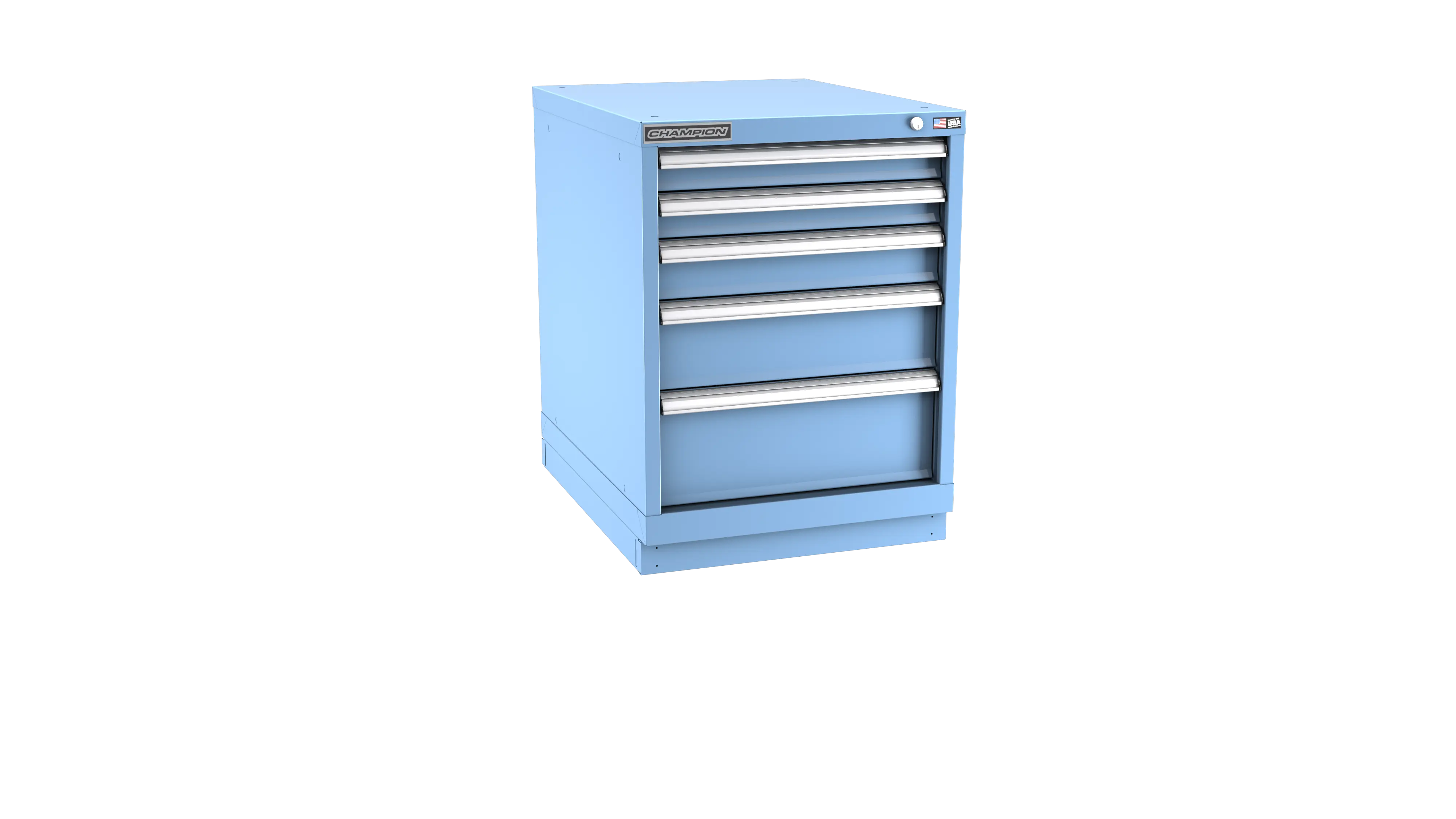 Champion Tool 5-Drawer Metal Modular Storage Cabinet with 49 Internal Compartments, 22-3/16 W x 29-7/8 H x 22-1/2 D in - CM NWS1200-0502-ILC-FTB Champion Tool Storage
