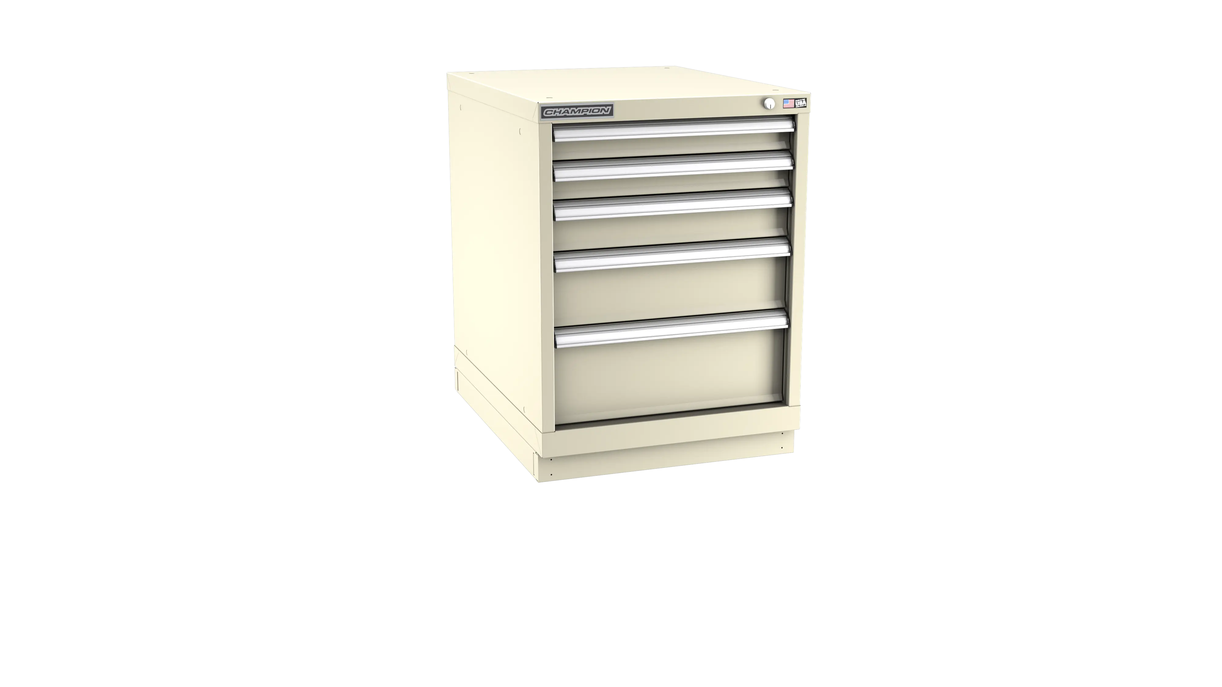 Champion Tool 5-Drawer Metal Modular Storage Cabinet with 49 Internal Compartments, 22-3/16 W x 29-7/8 H x 22-1/2 D in - CM NWS1200-0502-ILC-FTB Champion Tool Storage