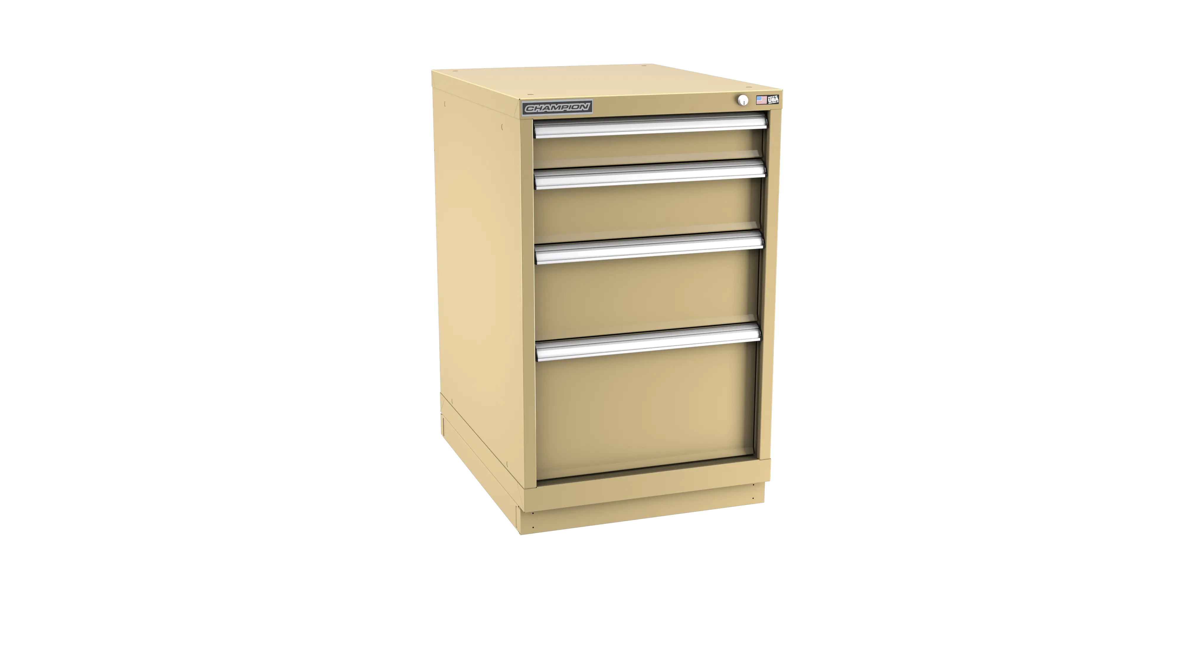 Champion Tool 4-Drawer Metal Modular Storage Cabinet with 21 Internal Compartments, 22-3/16 W x 35-7/8 H x 22-1/2 D in - CM NWS1500-0401-ILC-FTB Champion Tool Storage