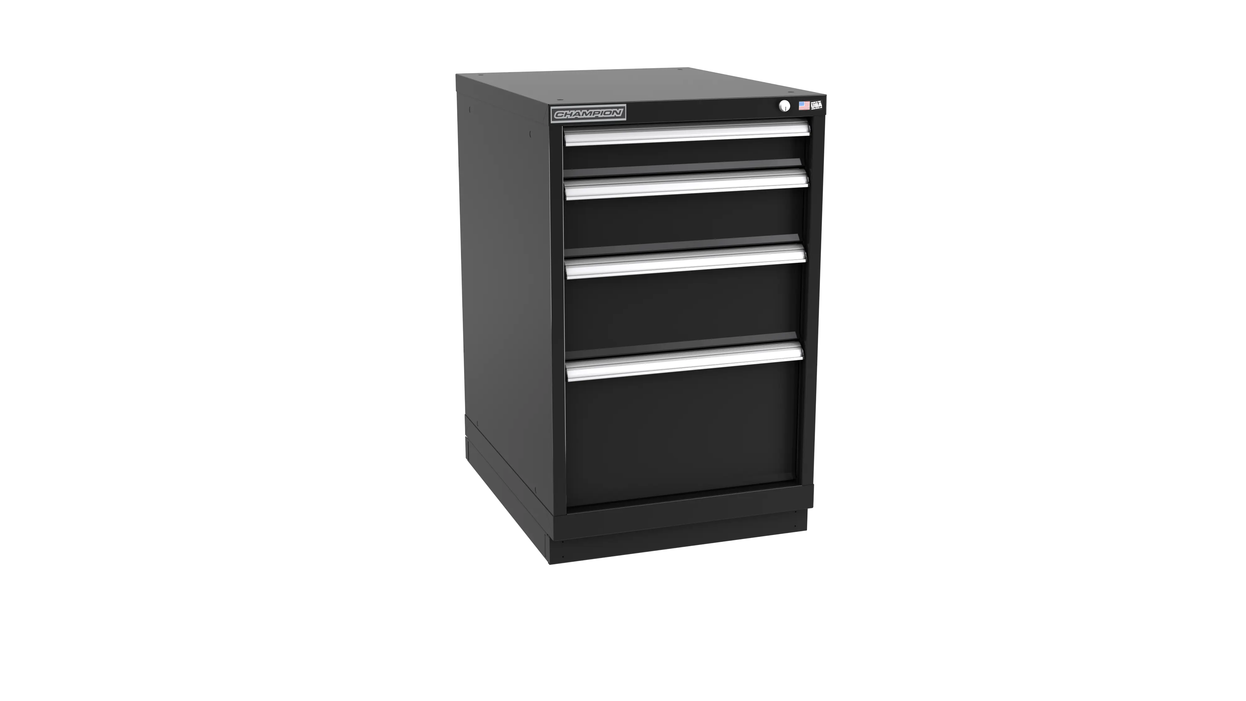 Champion Tool 4-Drawer Metal Modular Storage Cabinet with 21 Internal Compartments, 22-3/16 W x 35-7/8 H x 22-1/2 D in - CM NWS1500-0401-ILC-FTB Champion Tool Storage