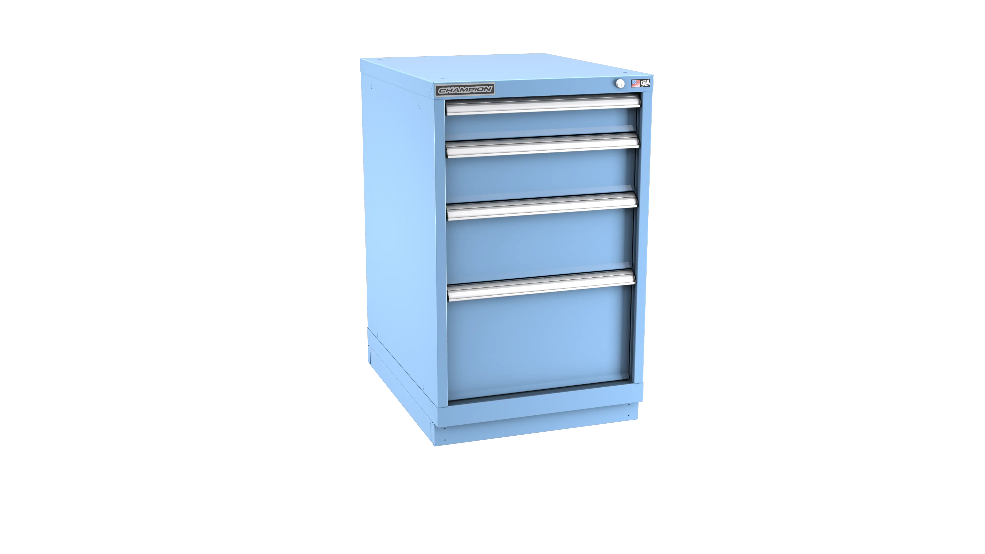 Champion Tool 4-Drawer Metal Modular Storage Cabinet with 21 Internal Compartments, 22-3/16 W x 35-7/8 H x 22-1/2 D in - CM NWS1500-0401-ILC-FTB Champion Tool Storage
