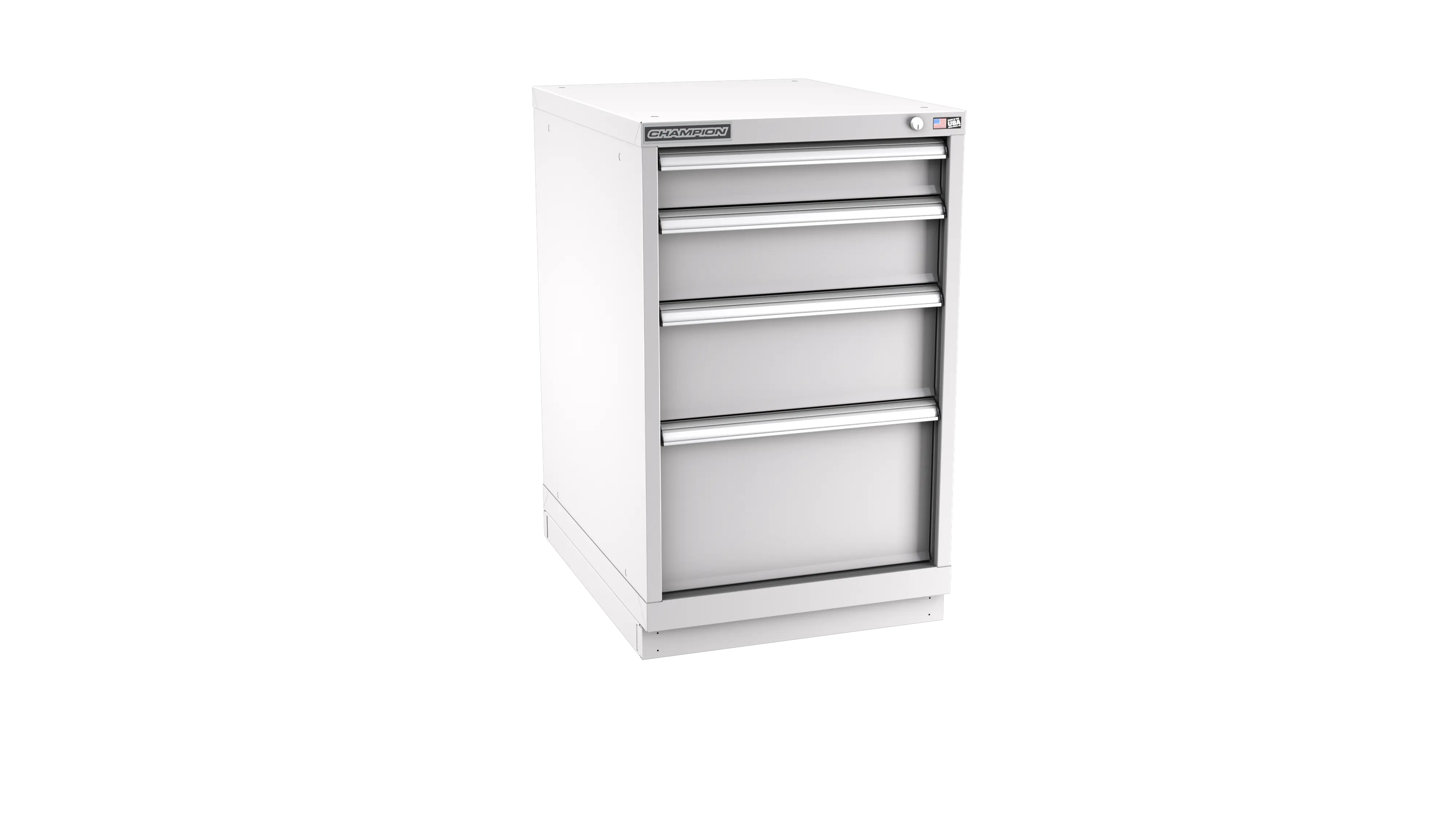 Champion Tool 4-Drawer Metal Modular Storage Cabinet with 21 Internal Compartments, 22-3/16 W x 35-7/8 H x 22-1/2 D in - CM NWS1500-0401-ILC-FTB Champion Tool Storage