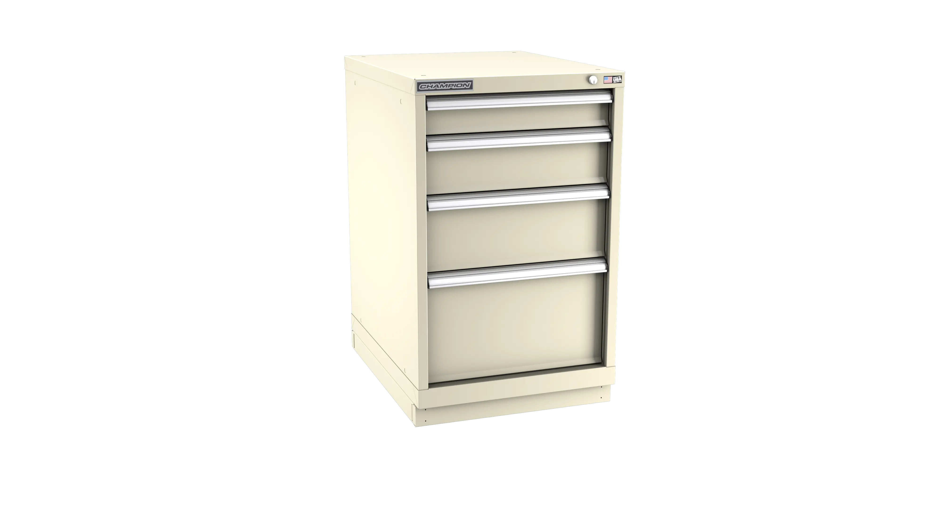Champion Tool 4-Drawer Metal Modular Storage Cabinet with 21 Internal Compartments, 22-3/16 W x 35-7/8 H x 22-1/2 D in - CM NWS1500-0401-ILC-FTB Champion Tool Storage