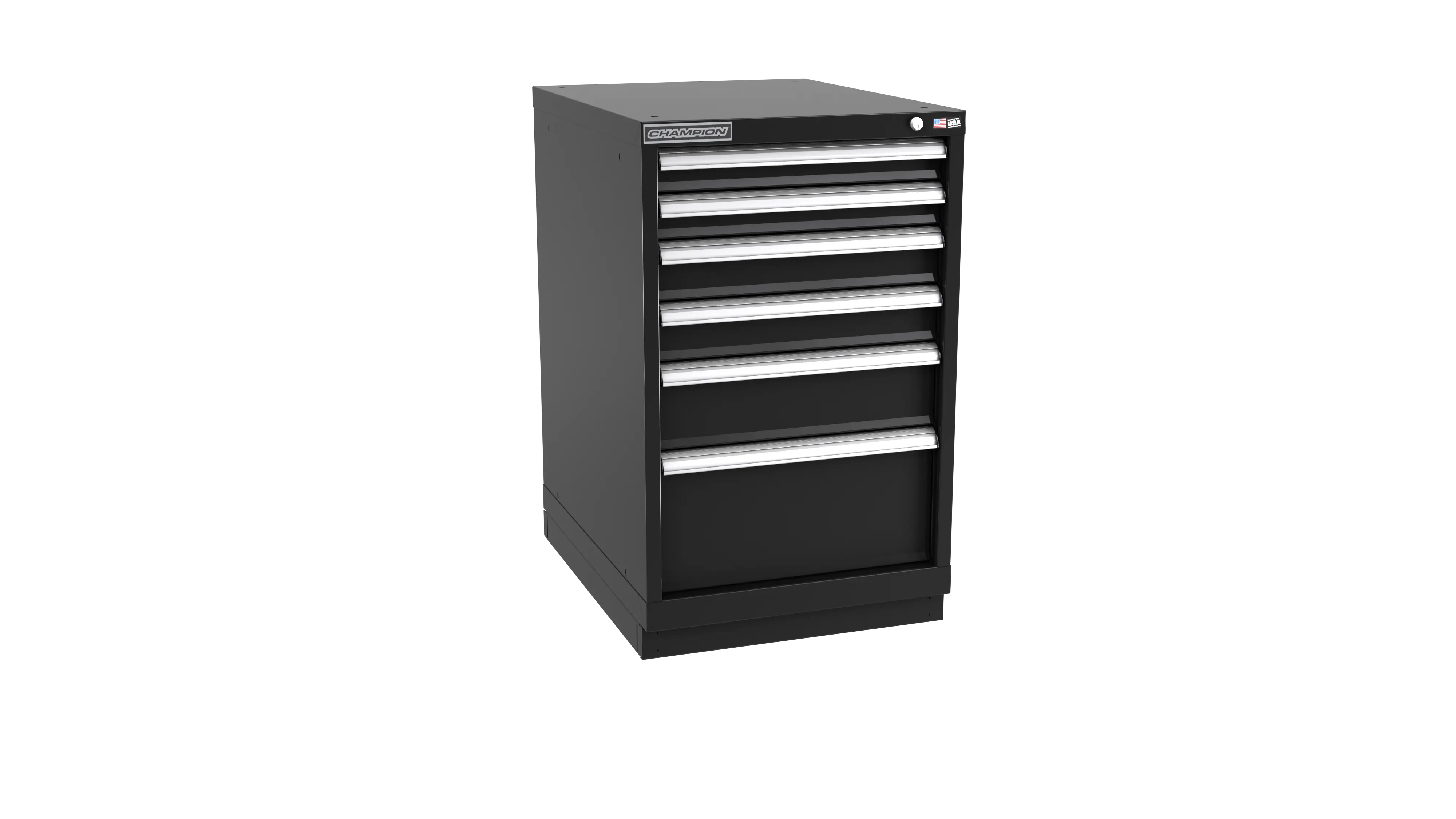 Champion Tool 6-Drawer Metal Modular Storage Cabinet with 58 Internal Compartments, 22-3/16 W x 35-7/8 H x 22-1/2 D in - CM NWS1500-0601-ILC-FTB Champion Tool Storage