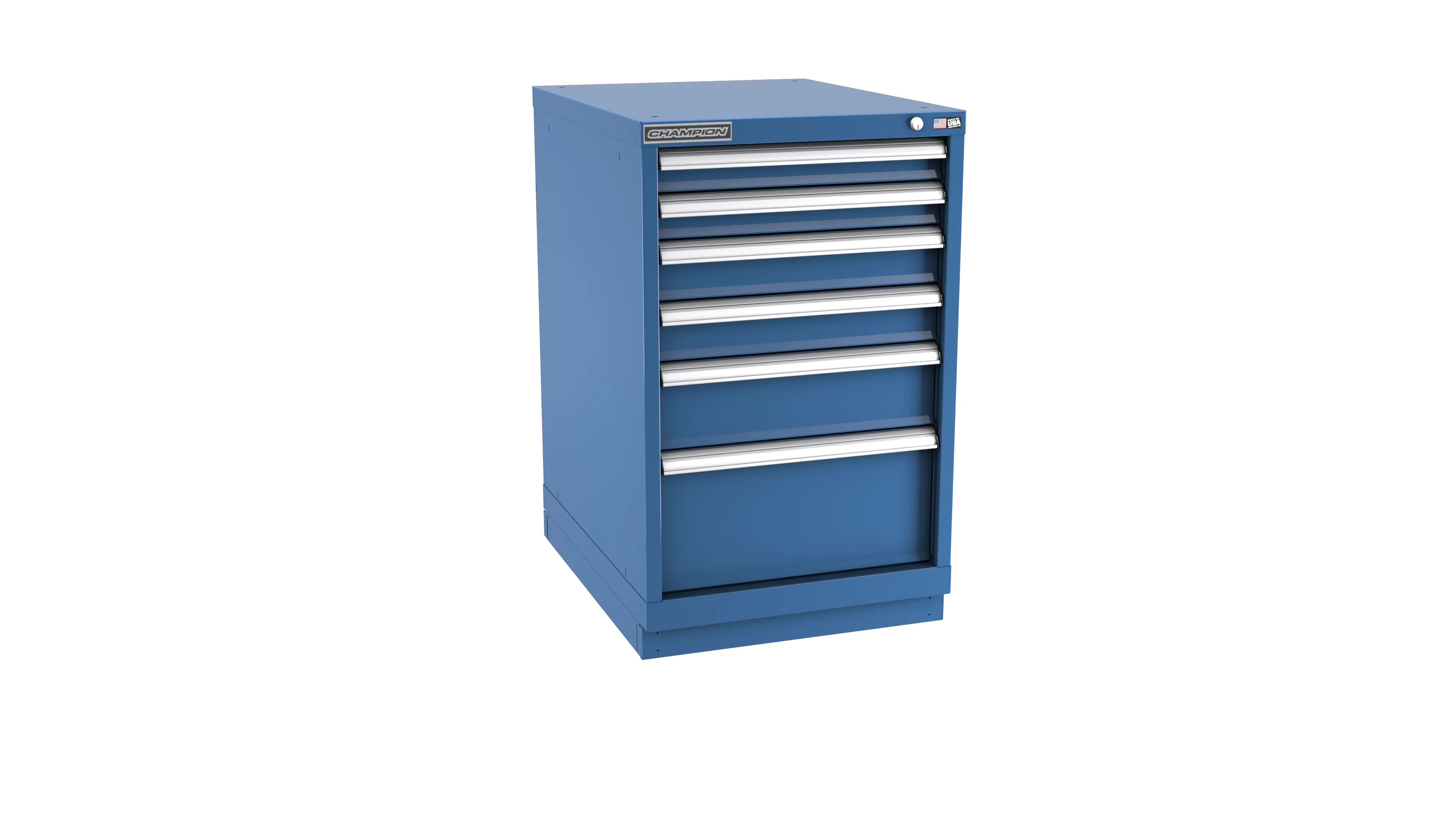 Champion Tool 6-Drawer Metal Modular Storage Cabinet with 58 Internal Compartments, 22-3/16 W x 35-7/8 H x 22-1/2 D in - CM NWS1500-0601-ILC-FTB Champion Tool Storage