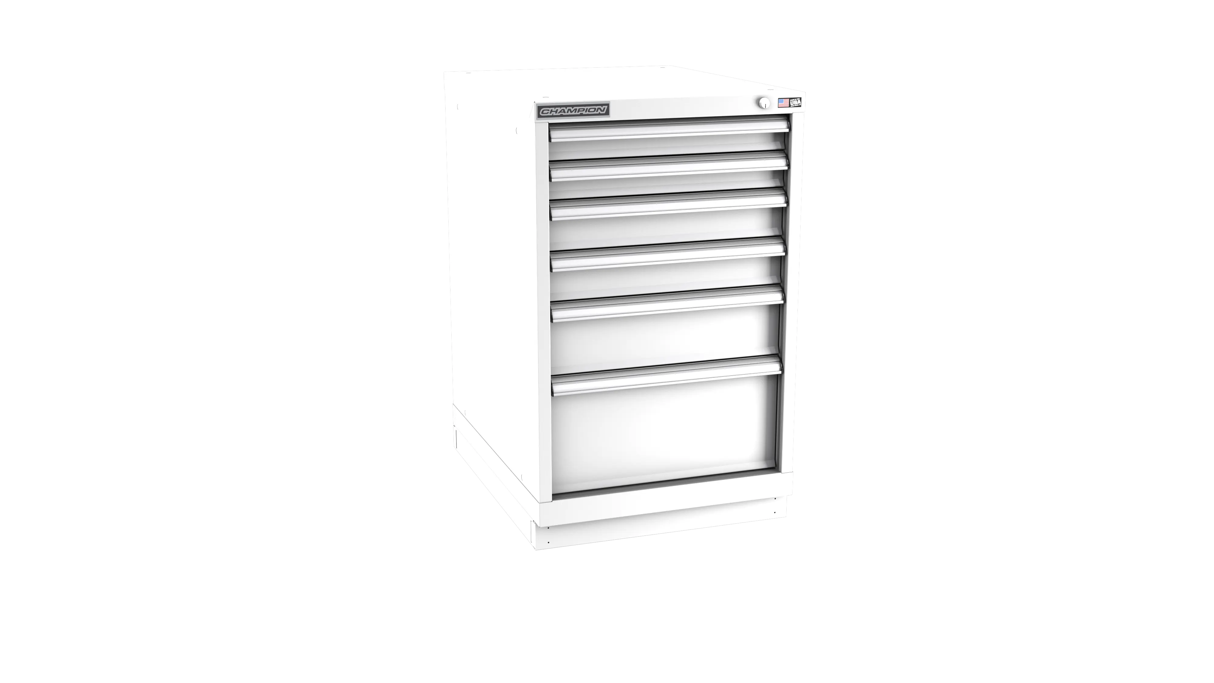 Champion Tool 6-Drawer Metal Modular Storage Cabinet with 58 Internal Compartments, 22-3/16 W x 35-7/8 H x 22-1/2 D in - CM NWS1500-0601-ILC-FTB Champion Tool Storage