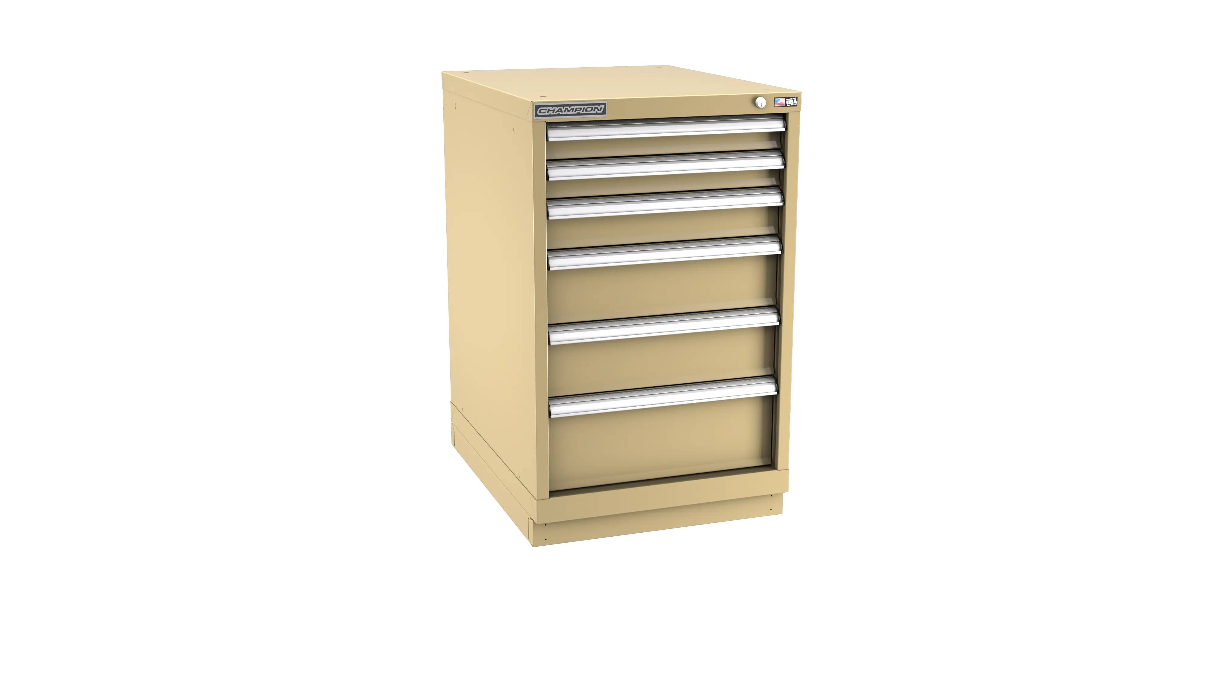 Champion Tool 6-Drawer Metal Modular Storage Cabinet with 63 Internal Compartments, 22-3/16 W x 35-7/8 H x 22-1/2 D in - CM NWS1500-0602-ILC-FTB Champion Tool Storage