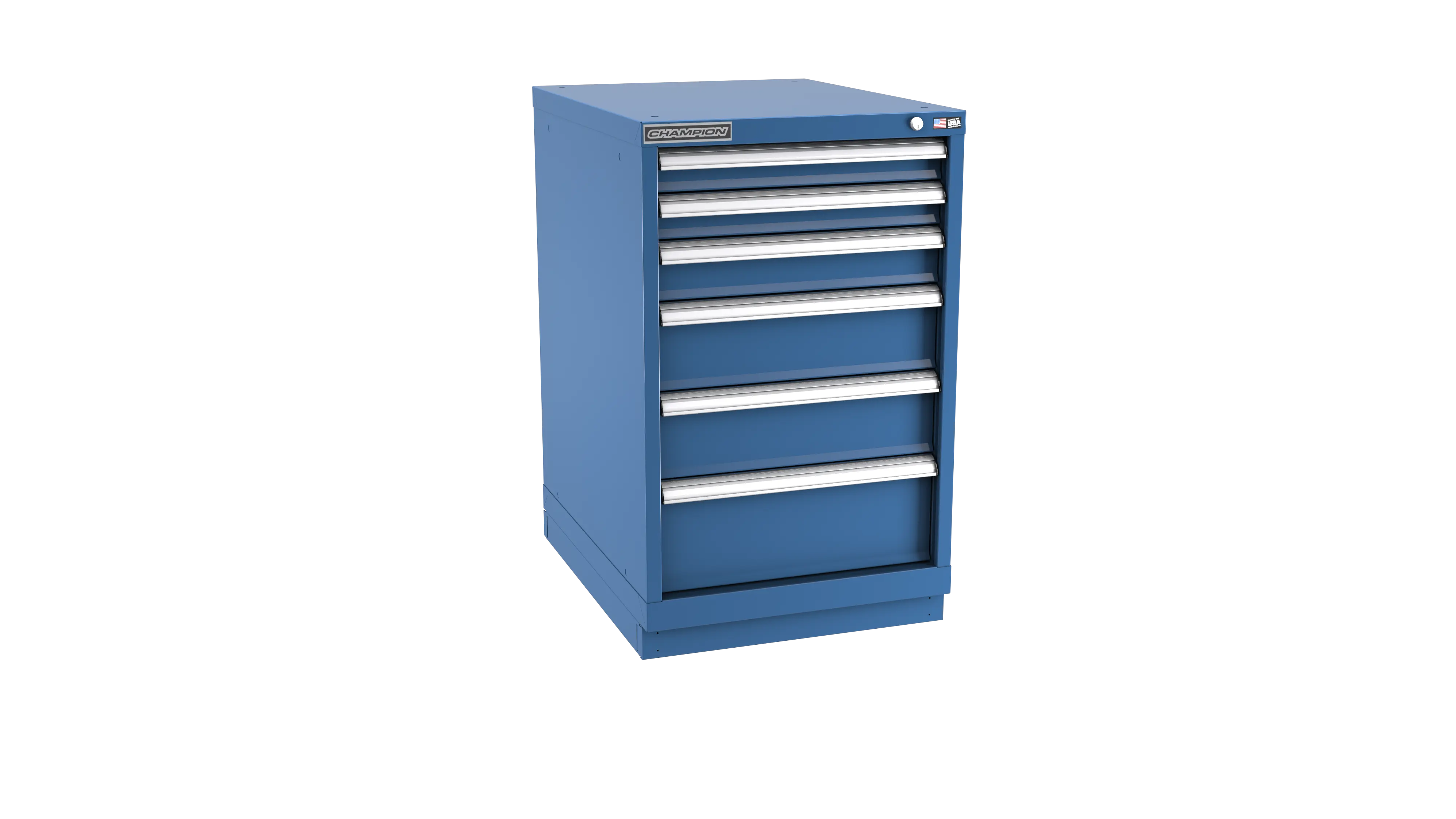 Champion Tool 6-Drawer Metal Modular Storage Cabinet with 63 Internal Compartments, 22-3/16 W x 35-7/8 H x 22-1/2 D in - CM NWS1500-0602-ILC-FTB Champion Tool Storage