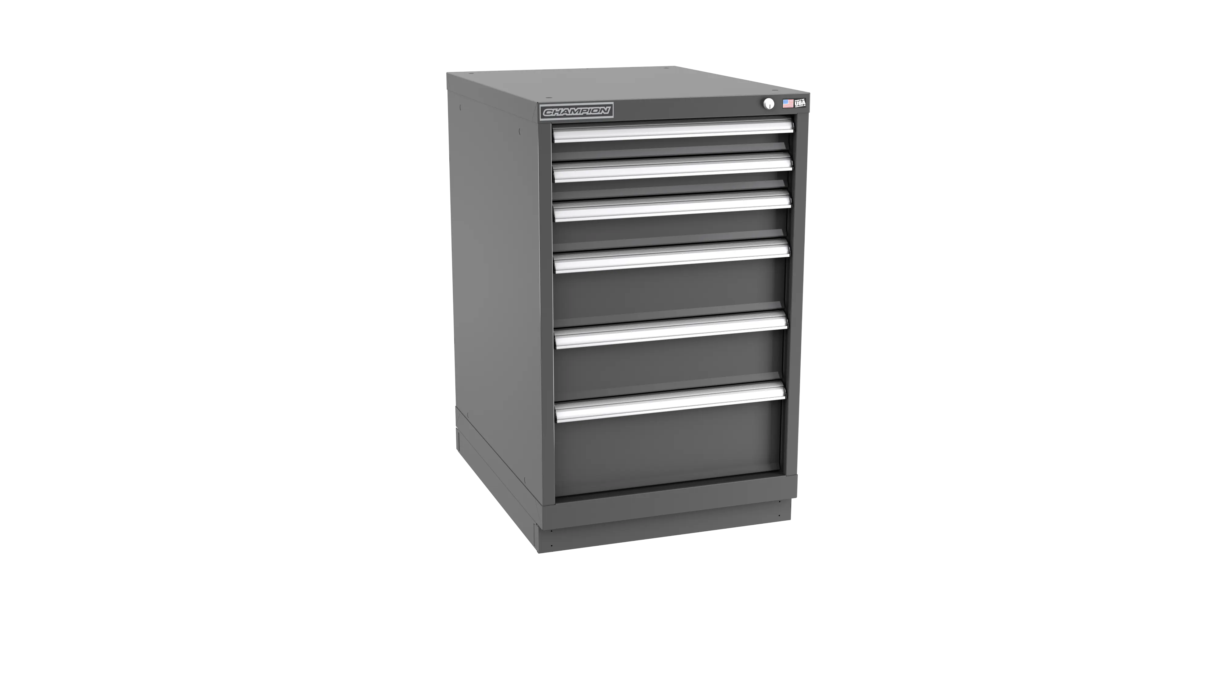 Champion Tool 6-Drawer Metal Modular Storage Cabinet with 63 Internal Compartments, 22-3/16 W x 35-7/8 H x 22-1/2 D in - CM NWS1500-0602-ILC-FTB Champion Tool Storage