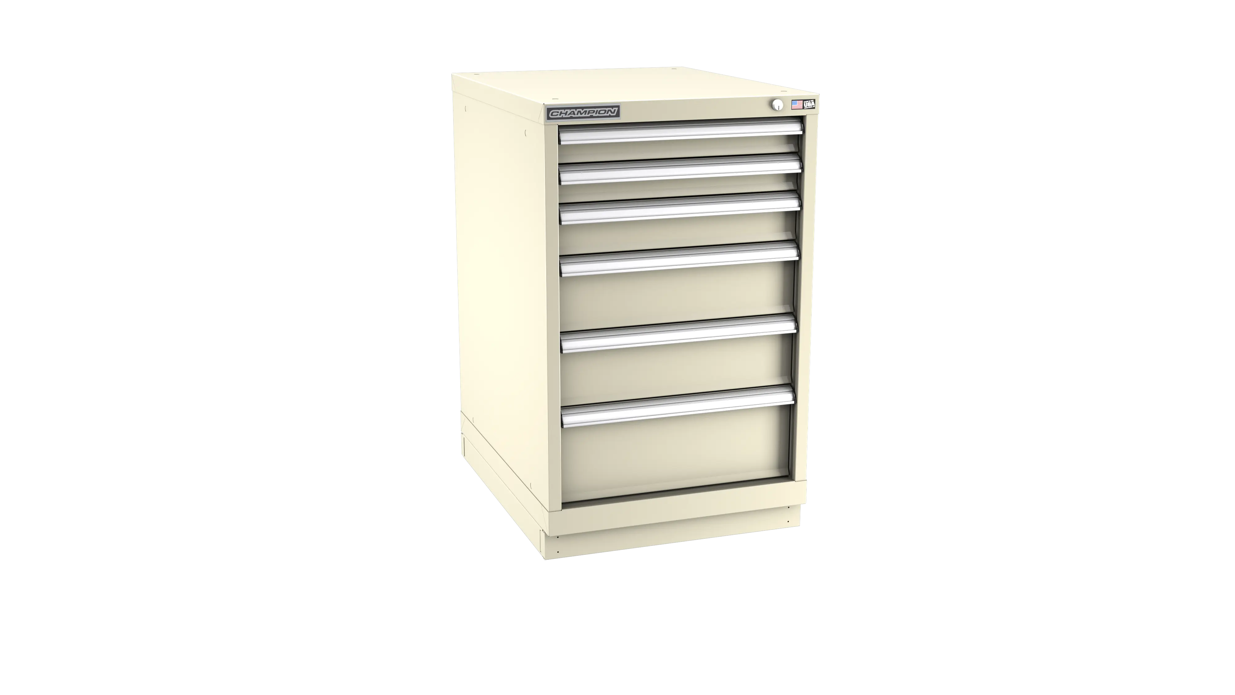 Champion Tool 6-Drawer Metal Modular Storage Cabinet with 63 Internal Compartments, 22-3/16 W x 35-7/8 H x 22-1/2 D in - CM NWS1500-0602-ILC-FTB Champion Tool Storage