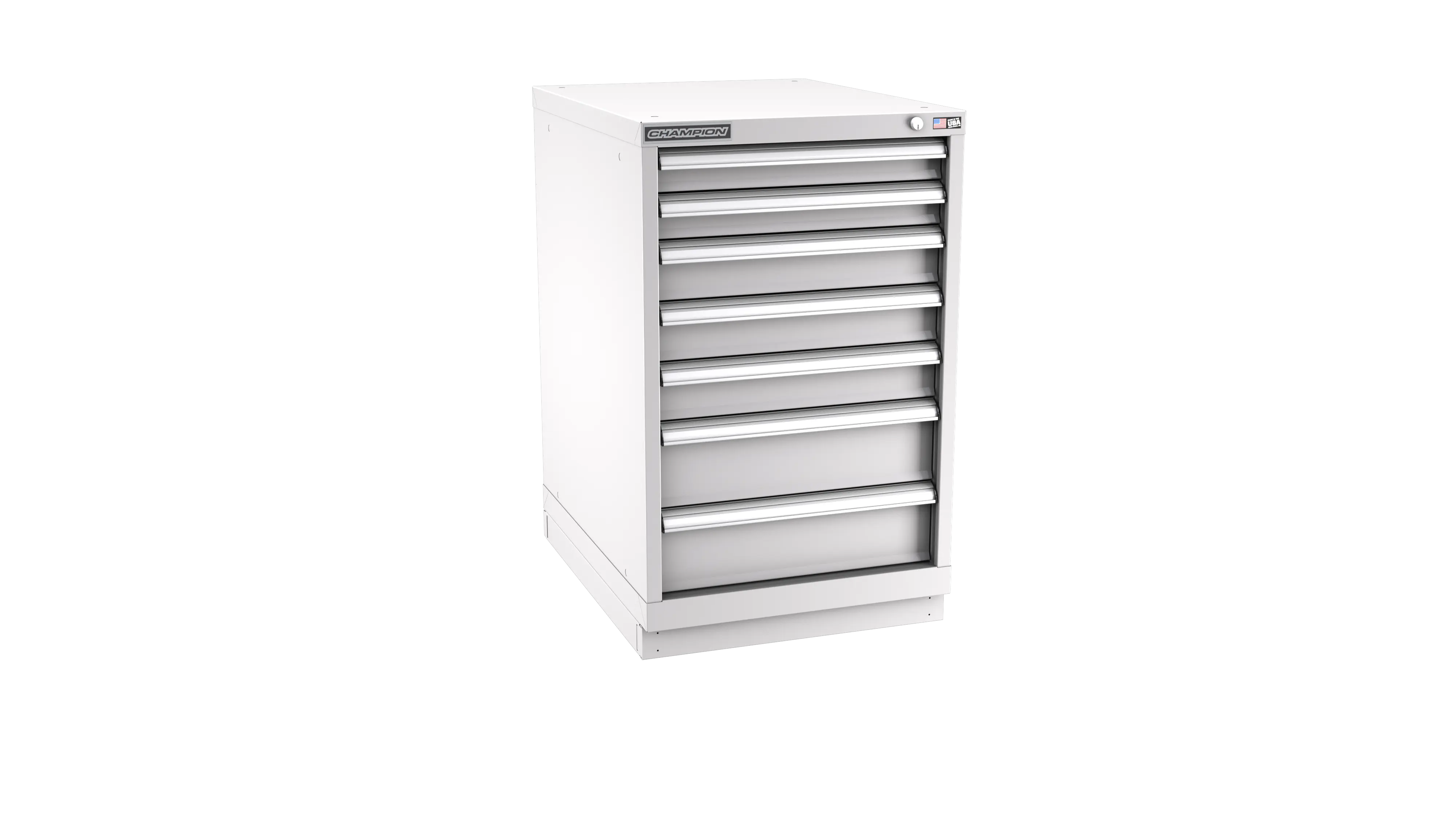 Champion Tool 7-Drawer Metal Modular Storage Cabinet with 86 Internal Compartments, 22-3/16 W x 35-7/8 H x 22-1/2 D in, Drawer Height 5-1/8 in - CM NWS1500-0701-ILC-FTB Champion Tool Storage