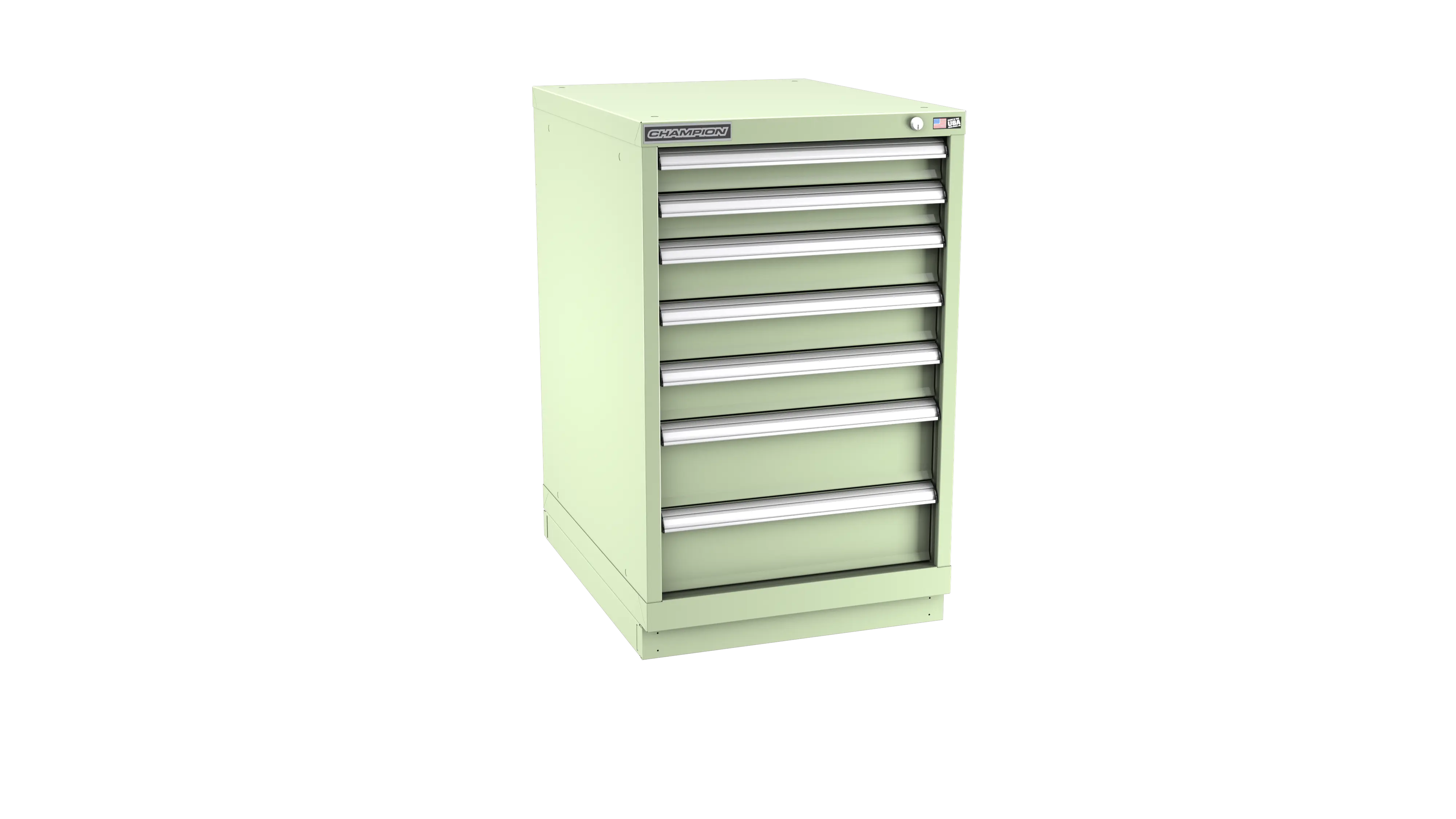 Champion Tool 7-Drawer Metal Modular Storage Cabinet with 86 Internal Compartments, 22-3/16 W x 35-7/8 H x 22-1/2 D in, Drawer Height 5-1/8 in - CM NWS1500-0701-ILC-FTB Champion Tool Storage