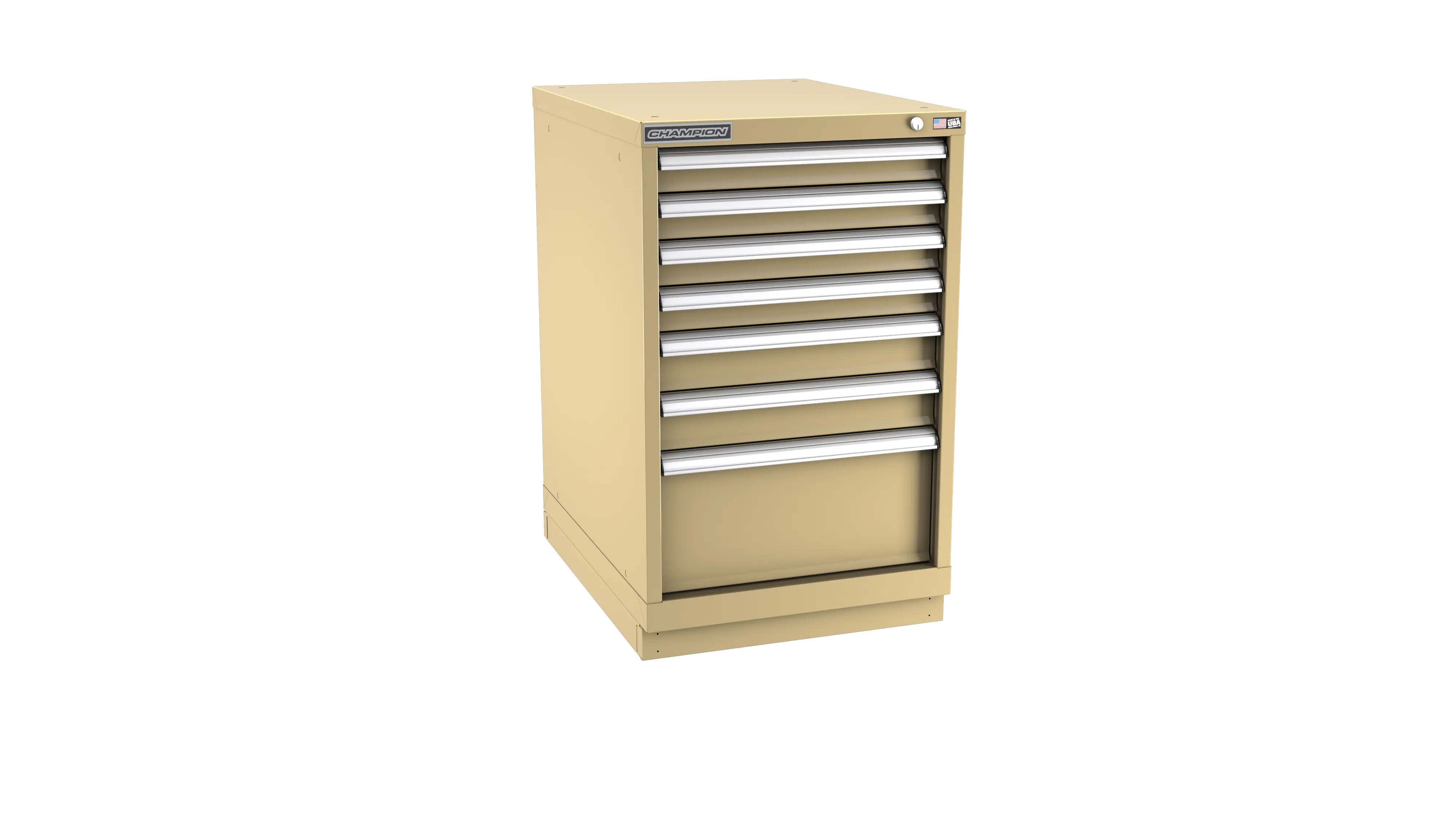 Champion Tool 7-Drawer Metal Modular Storage Cabinet with 86 Internal Compartments, 22-3/16 W x 35-7/8 H x 22-1/2 D in - CM NWS1500-0702-ILC-FTB Champion Tool Storage