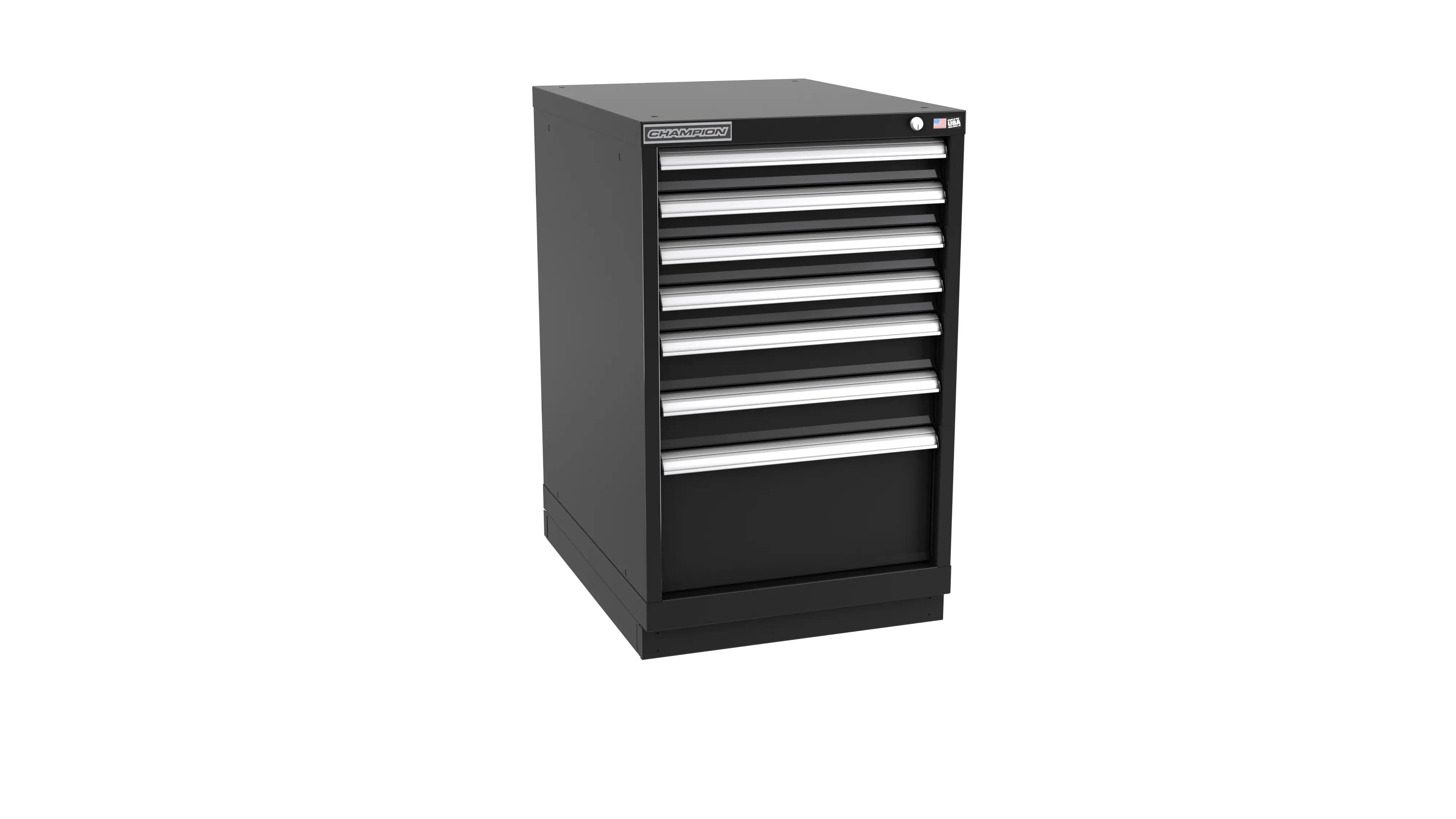 Champion Tool 7-Drawer Metal Modular Storage Cabinet with 86 Internal Compartments, 22-3/16 W x 35-7/8 H x 22-1/2 D in - CM NWS1500-0702-ILC-FTB Champion Tool Storage