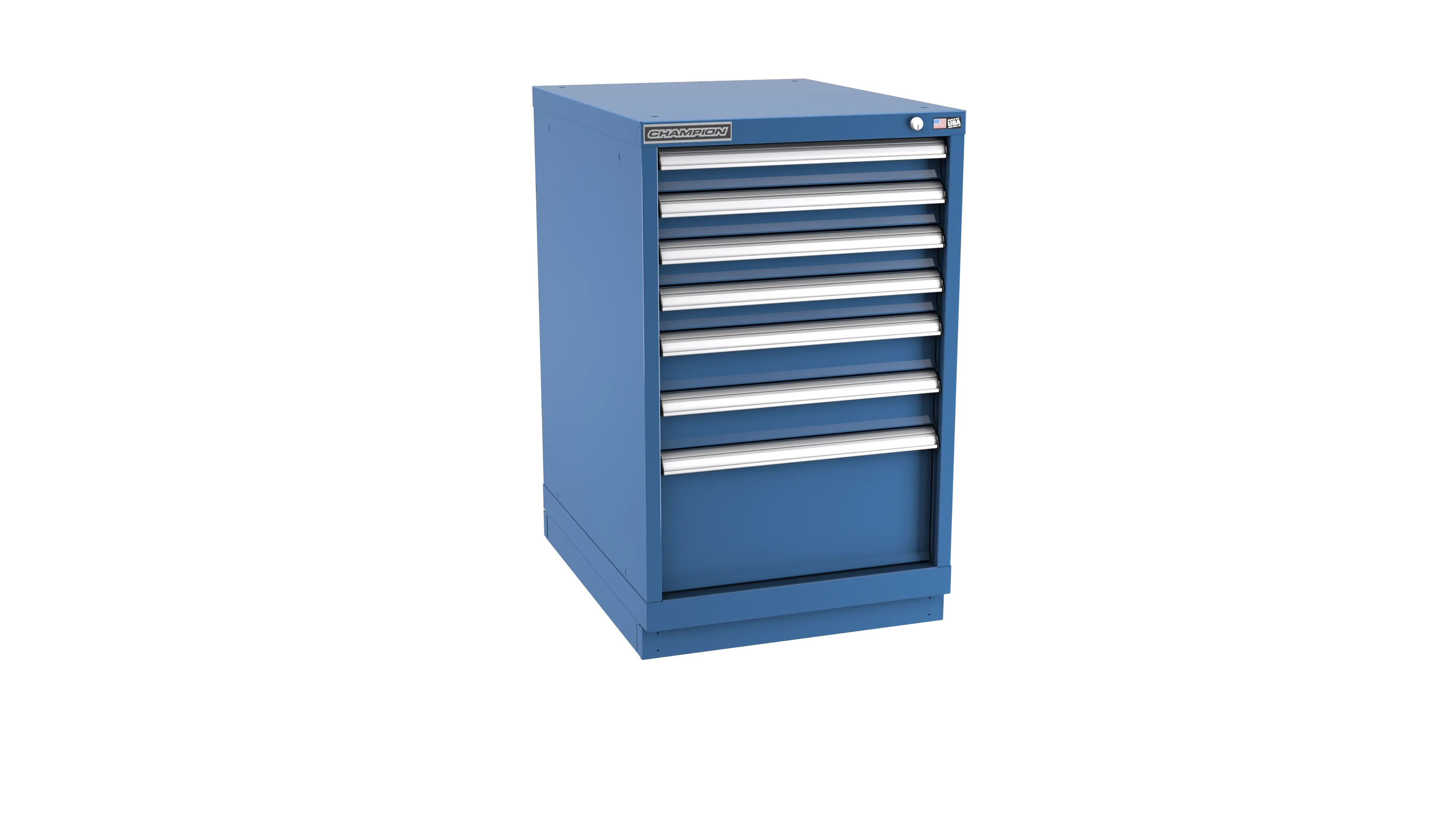 Champion Tool 7-Drawer Metal Modular Storage Cabinet with 86 Internal Compartments, 22-3/16 W x 35-7/8 H x 22-1/2 D in - CM NWS1500-0702-ILC-FTB Champion Tool Storage