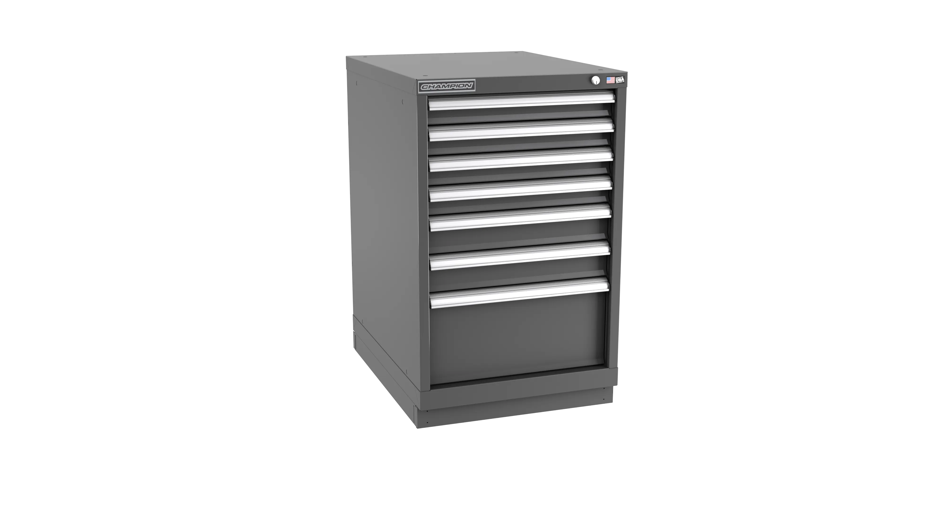 Champion Tool 7-Drawer Metal Modular Storage Cabinet with 86 Internal Compartments, 22-3/16 W x 35-7/8 H x 22-1/2 D in - CM NWS1500-0702-ILC-FTB Champion Tool Storage