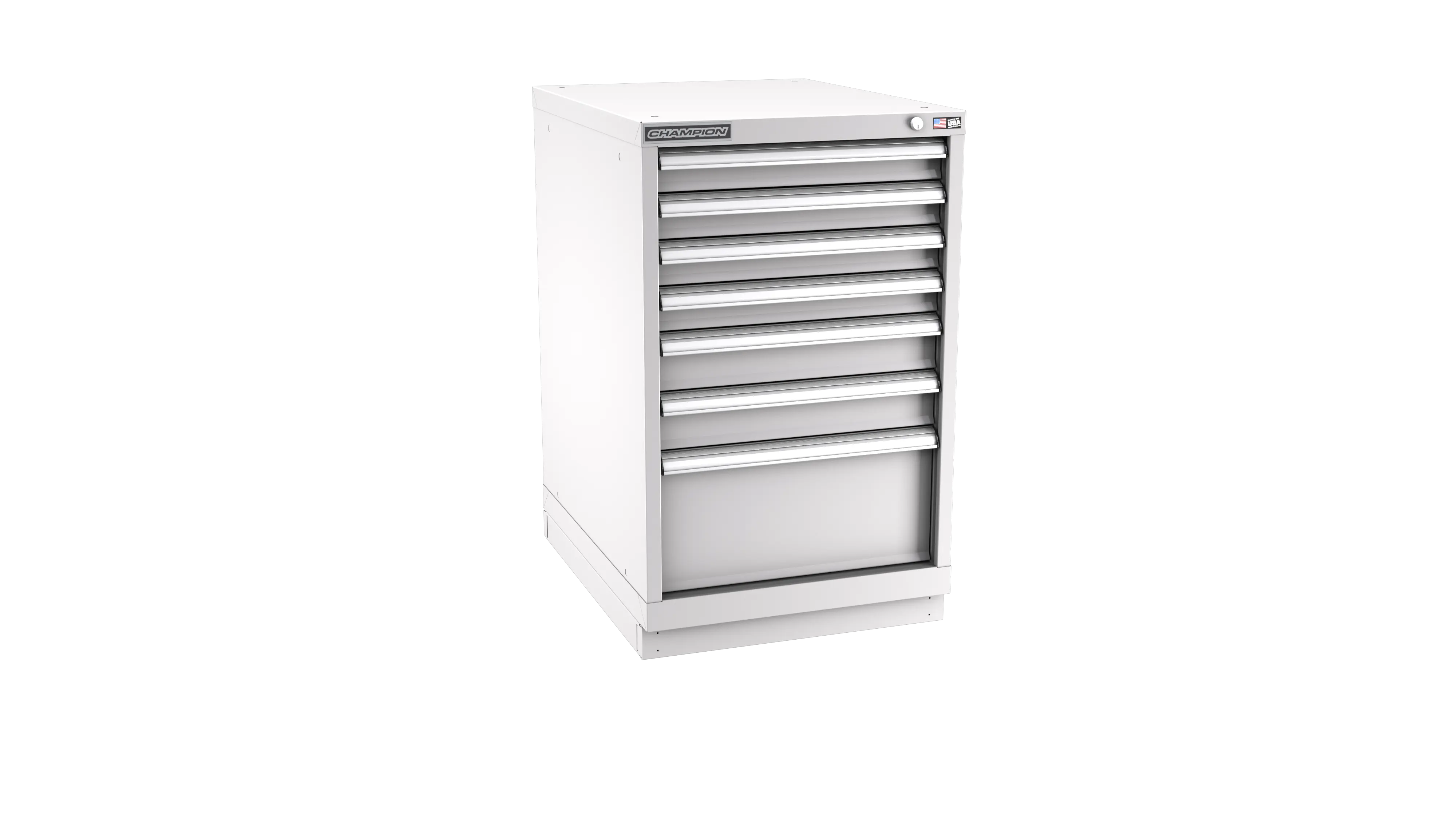 Champion Tool 7-Drawer Metal Modular Storage Cabinet with 86 Internal Compartments, 22-3/16 W x 35-7/8 H x 22-1/2 D in - CM NWS1500-0702-ILC-FTB Champion Tool Storage