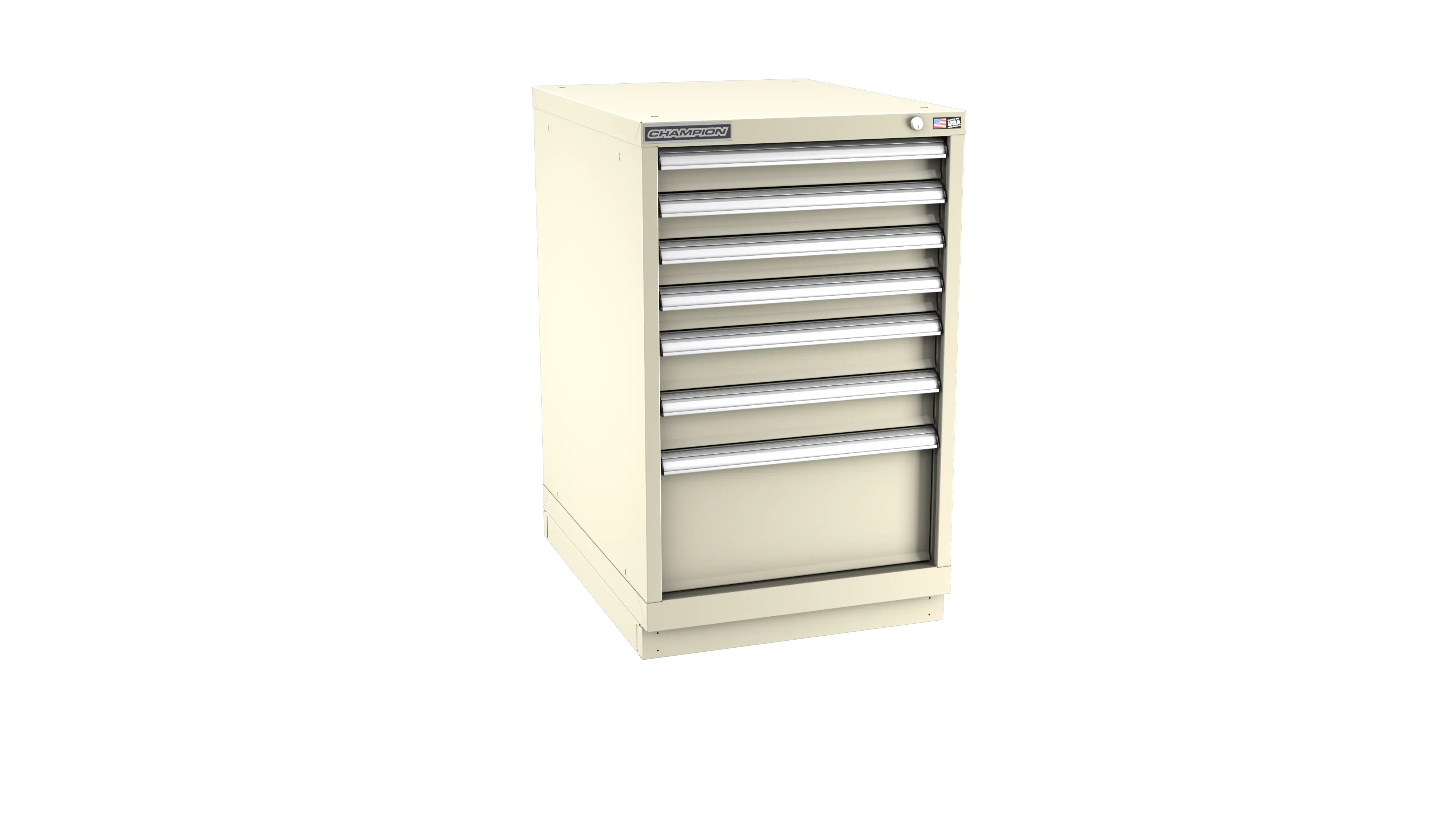 Champion Tool 7-Drawer Metal Modular Storage Cabinet with 86 Internal Compartments, 22-3/16 W x 35-7/8 H x 22-1/2 D in - CM NWS1500-0702-ILC-FTB Champion Tool Storage