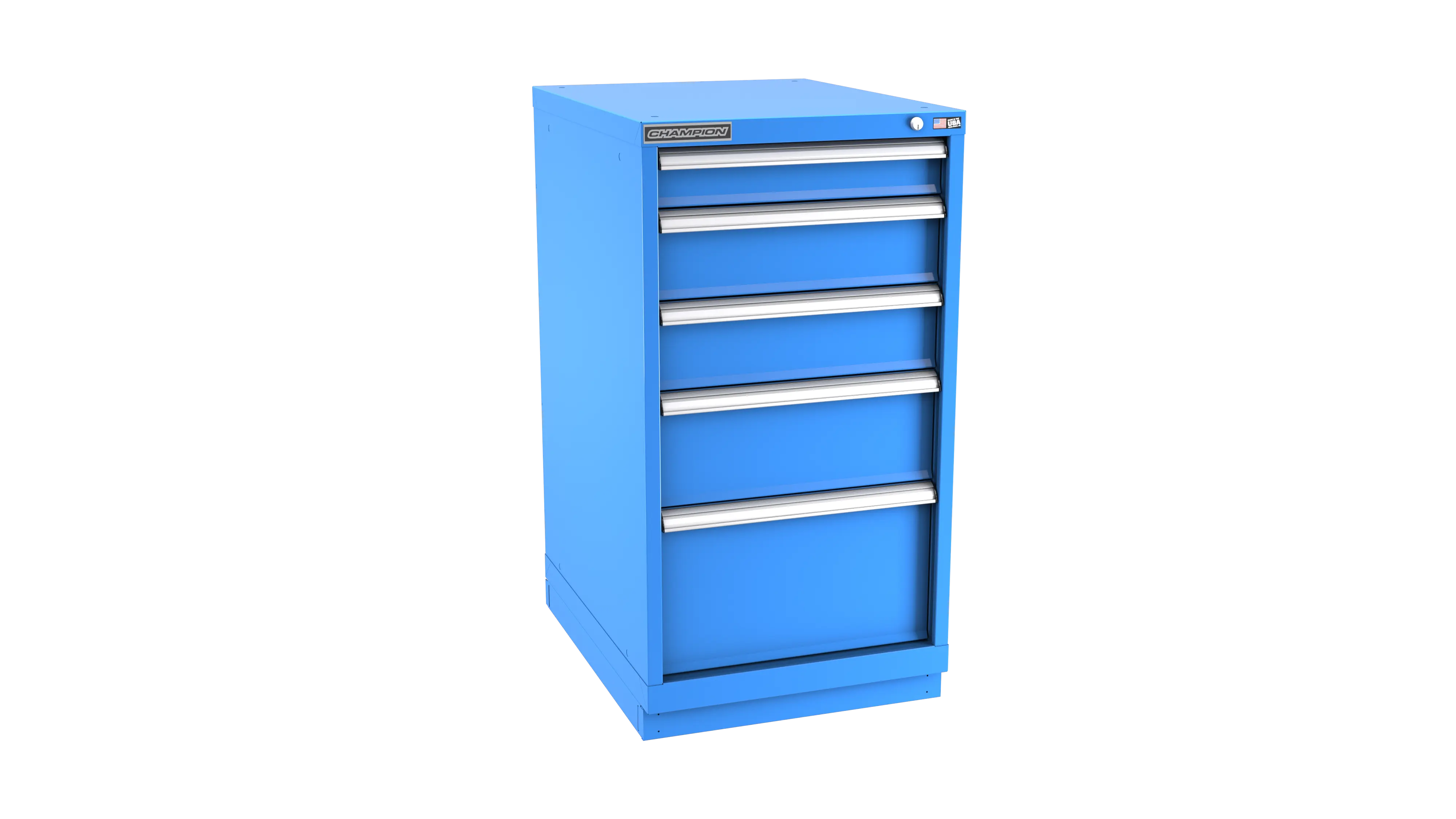 Champion Tool 5-Drawer Metal Modular Storage Cabinet with 38 Internal Compartments, 22-3/16 W x 41-3/4 H x 22-1/2 D in - CM NWS1800-0501-ILC-FTB Champion Tool Storage