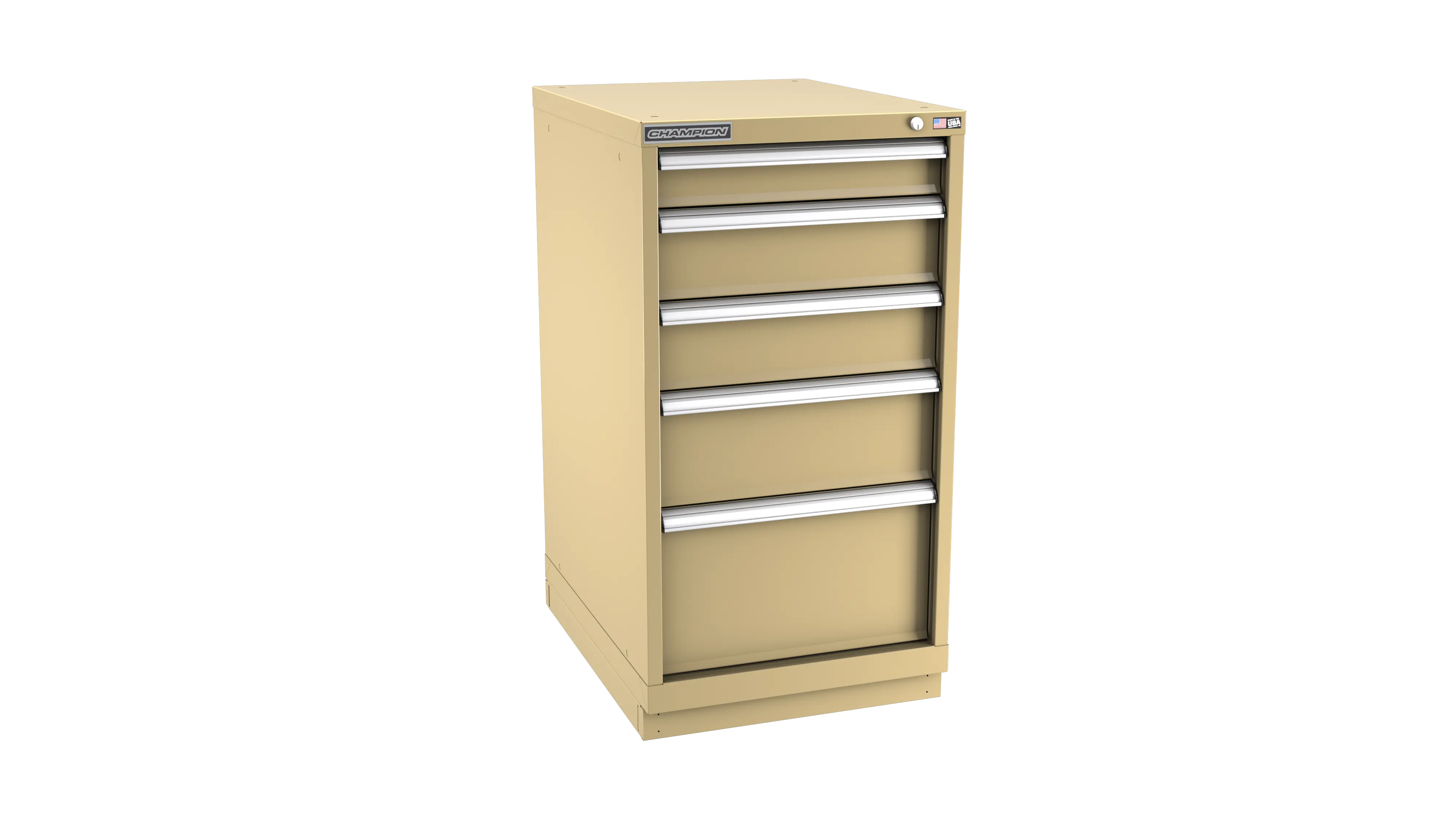 Champion Tool 5-Drawer Metal Modular Storage Cabinet with 38 Internal Compartments, 22-3/16 W x 41-3/4 H x 22-1/2 D in - CM NWS1800-0501-ILC-FTB Champion Tool Storage