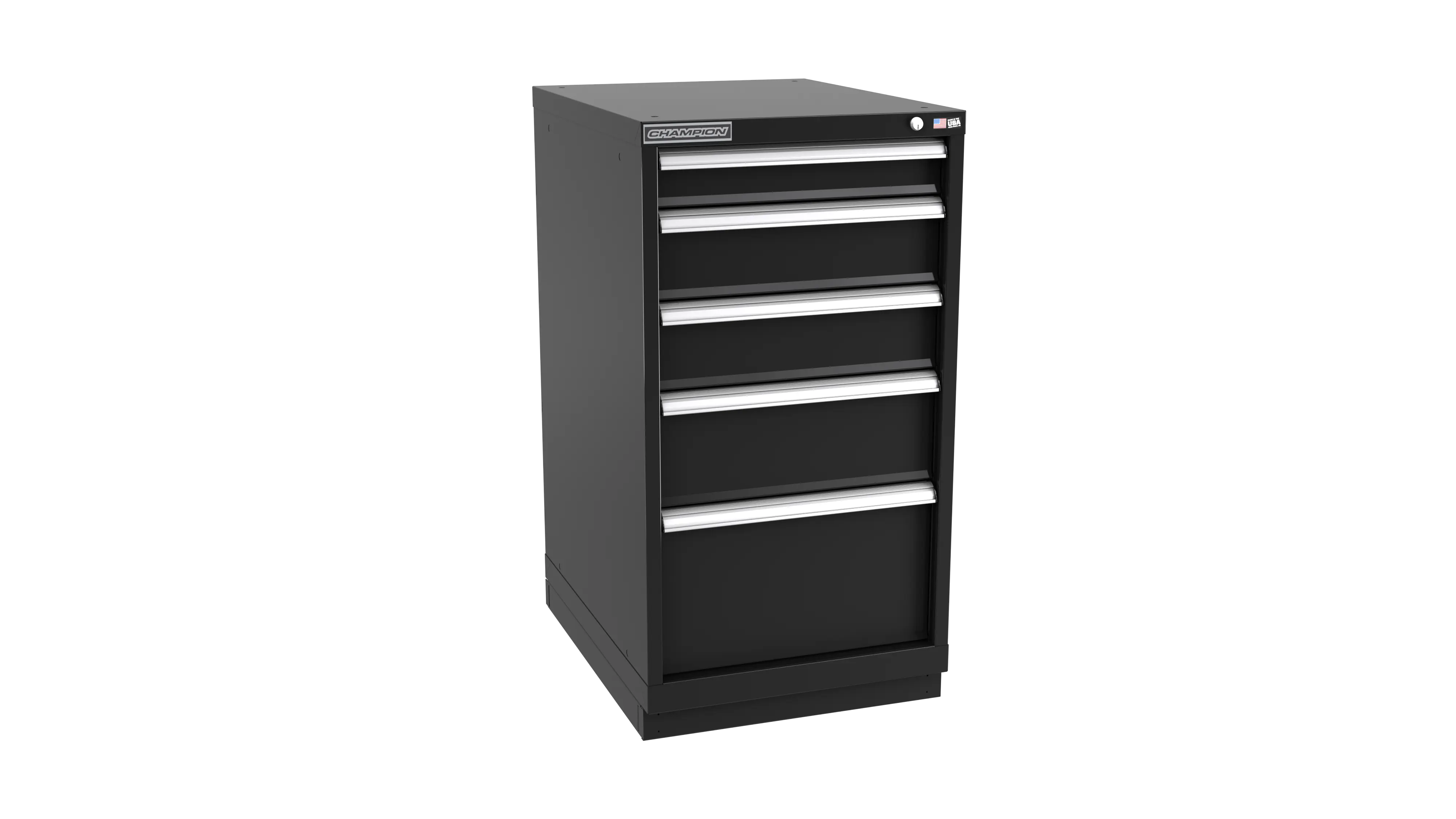 Champion Tool 5-Drawer Metal Modular Storage Cabinet with 38 Internal Compartments, 22-3/16 W x 41-3/4 H x 22-1/2 D in - CM NWS1800-0501-ILC-FTB Champion Tool Storage