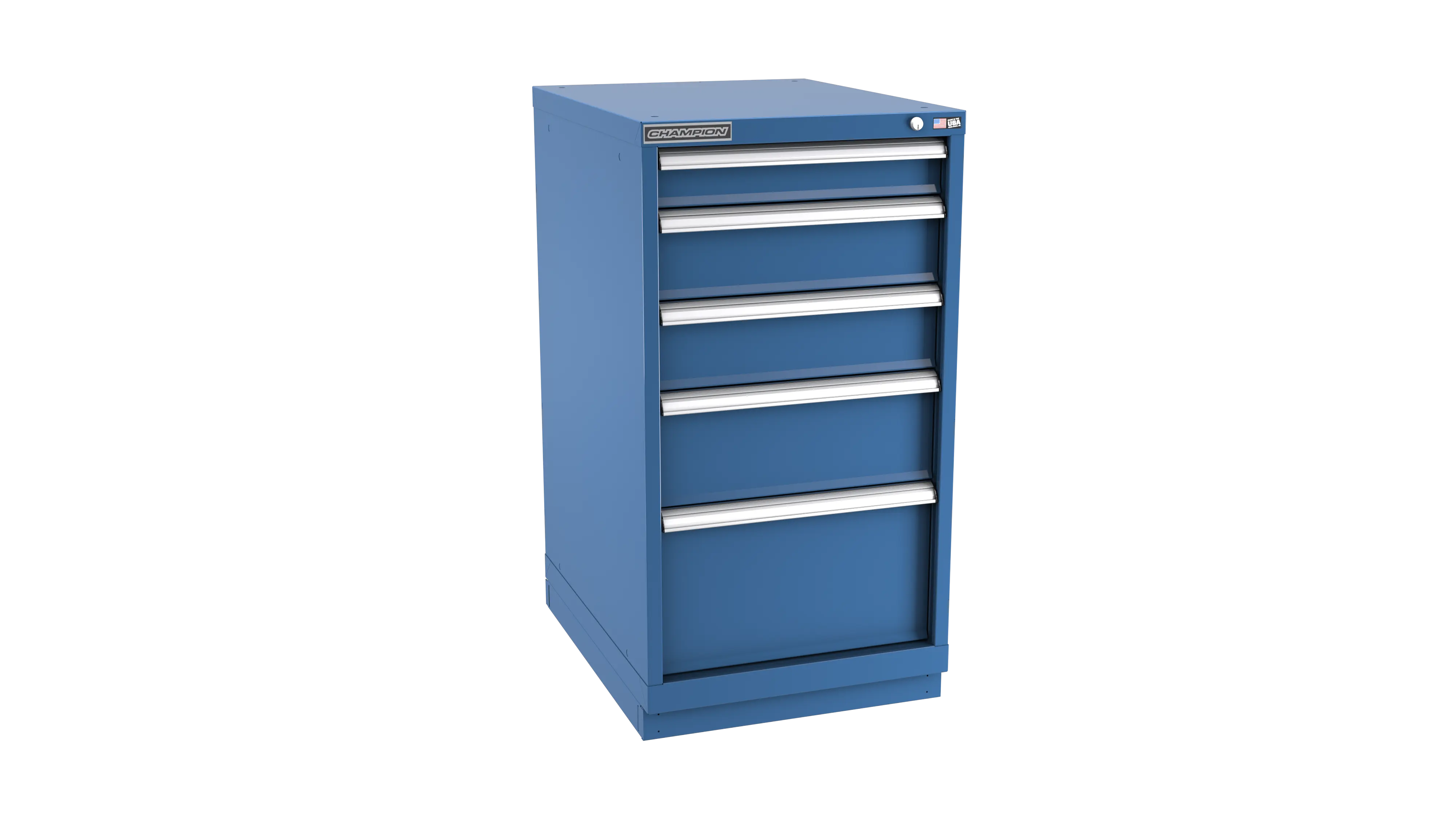 Champion Tool 5-Drawer Metal Modular Storage Cabinet with 38 Internal Compartments, 22-3/16 W x 41-3/4 H x 22-1/2 D in - CM NWS1800-0501-ILC-FTB Champion Tool Storage