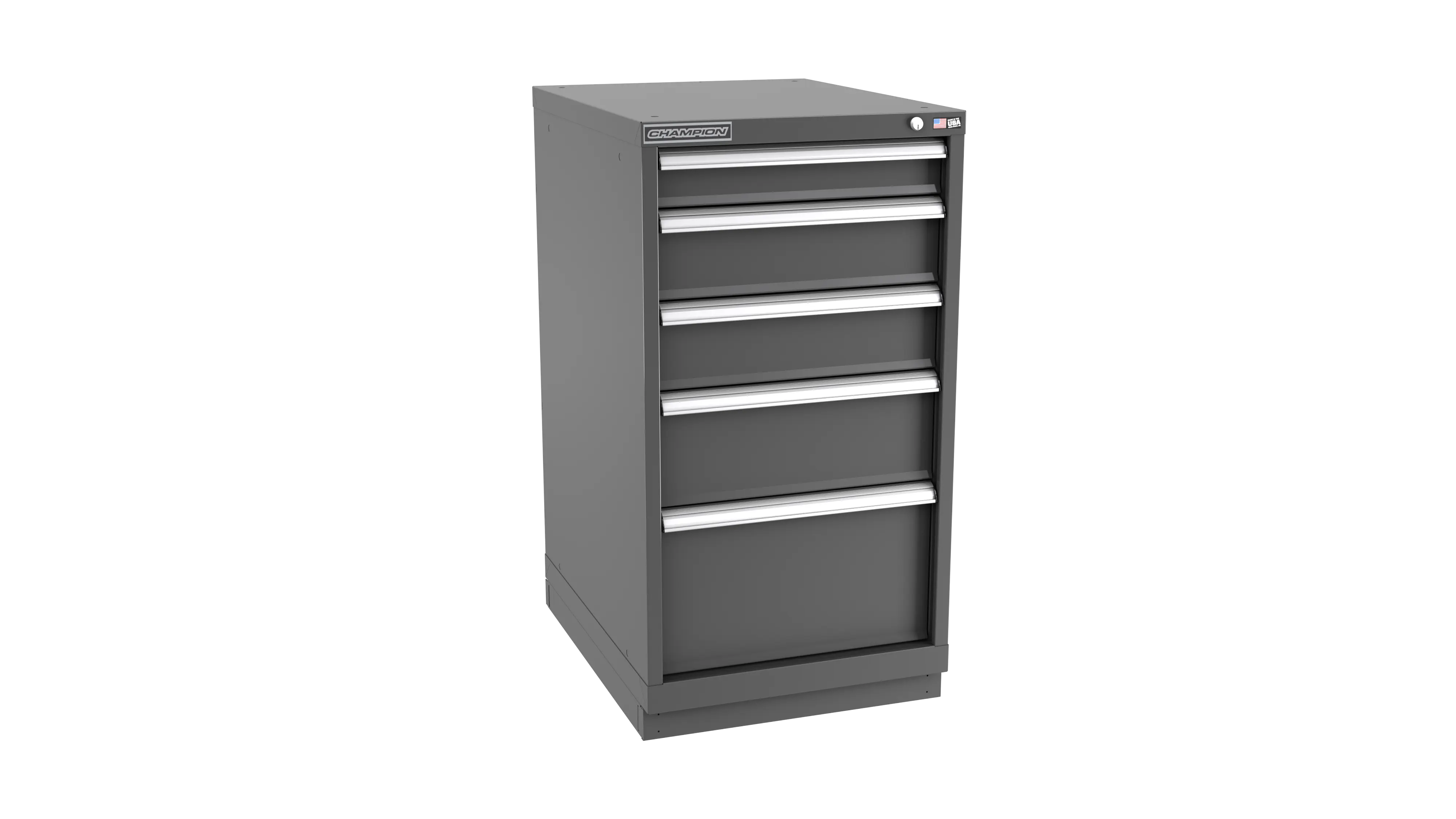 Champion Tool 5-Drawer Metal Modular Storage Cabinet with 38 Internal Compartments, 22-3/16 W x 41-3/4 H x 22-1/2 D in - CM NWS1800-0501-ILC-FTB Champion Tool Storage