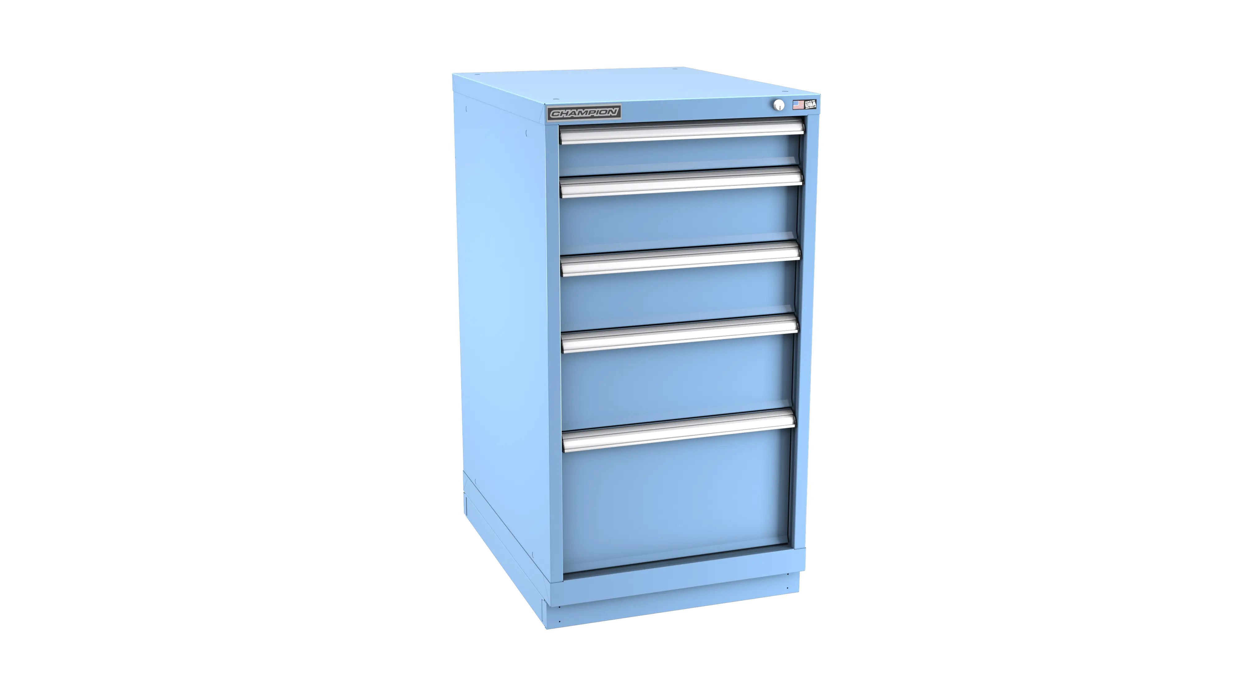 Champion Tool 5-Drawer Metal Modular Storage Cabinet with 38 Internal Compartments, 22-3/16 W x 41-3/4 H x 22-1/2 D in - CM NWS1800-0501-ILC-FTB Champion Tool Storage
