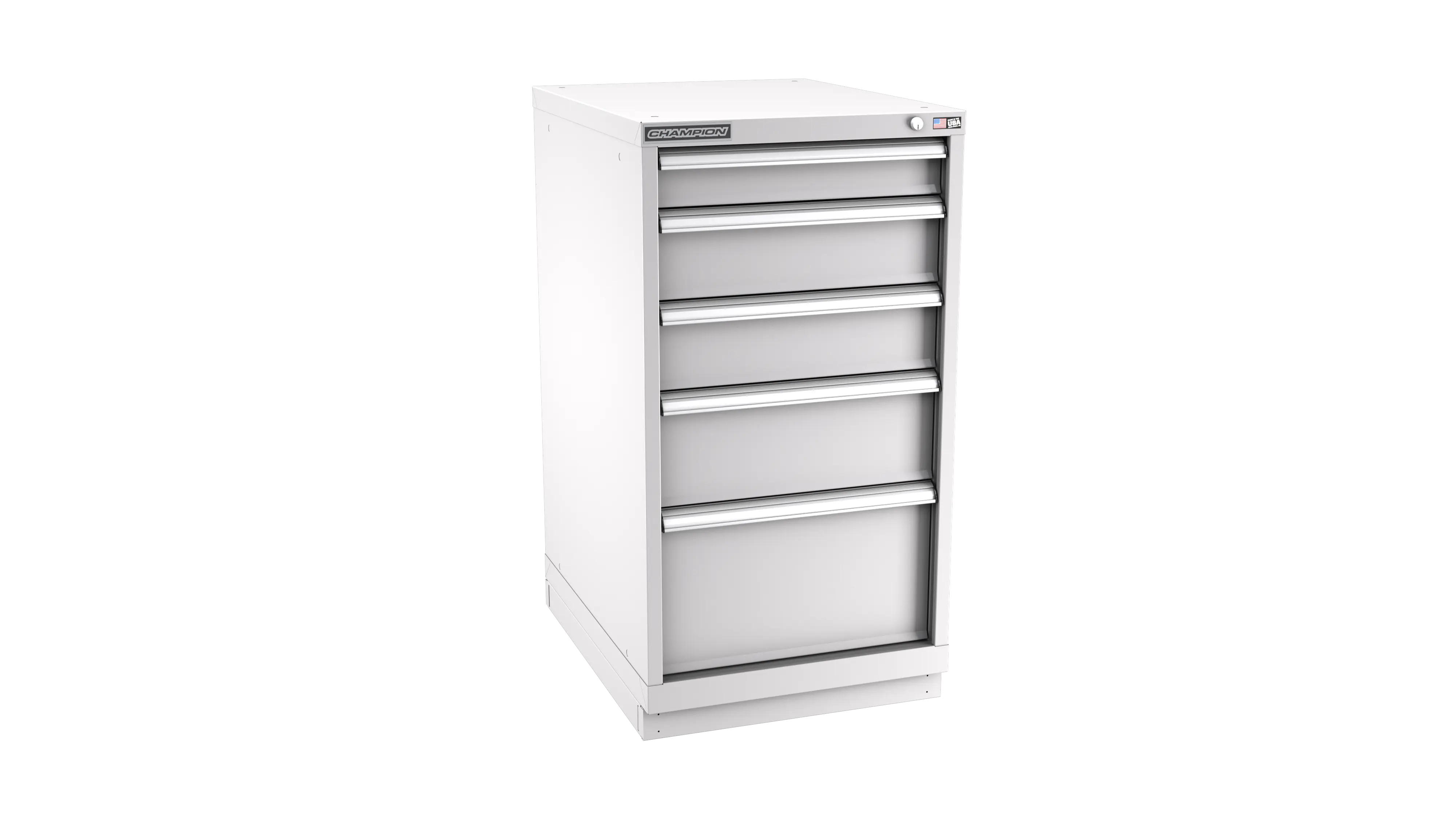 Champion Tool 5-Drawer Metal Modular Storage Cabinet with 38 Internal Compartments, 22-3/16 W x 41-3/4 H x 22-1/2 D in - CM NWS1800-0501-ILC-FTB Champion Tool Storage