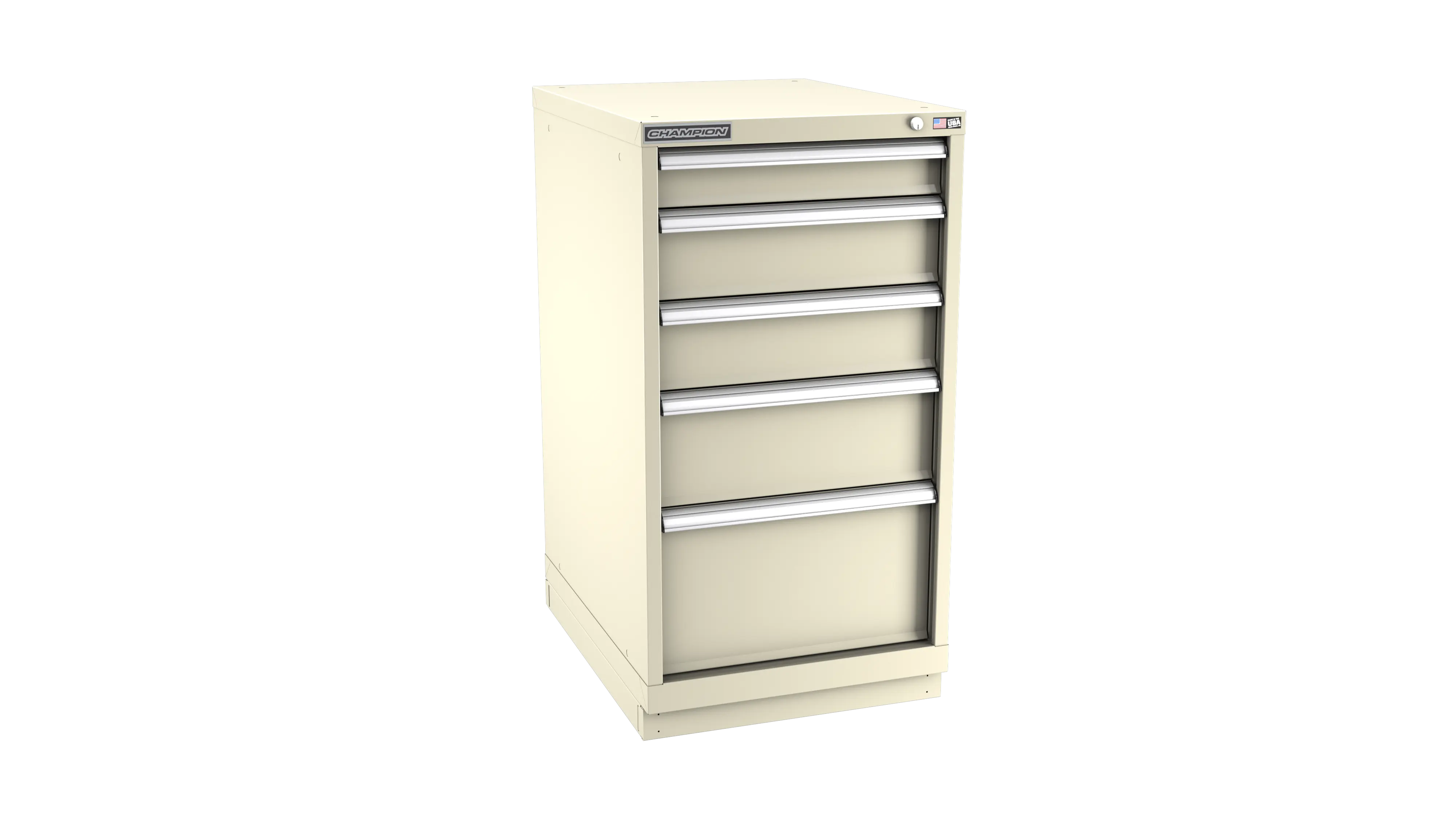 Champion Tool 5-Drawer Metal Modular Storage Cabinet with 38 Internal Compartments, 22-3/16 W x 41-3/4 H x 22-1/2 D in - CM NWS1800-0501-ILC-FTB Champion Tool Storage