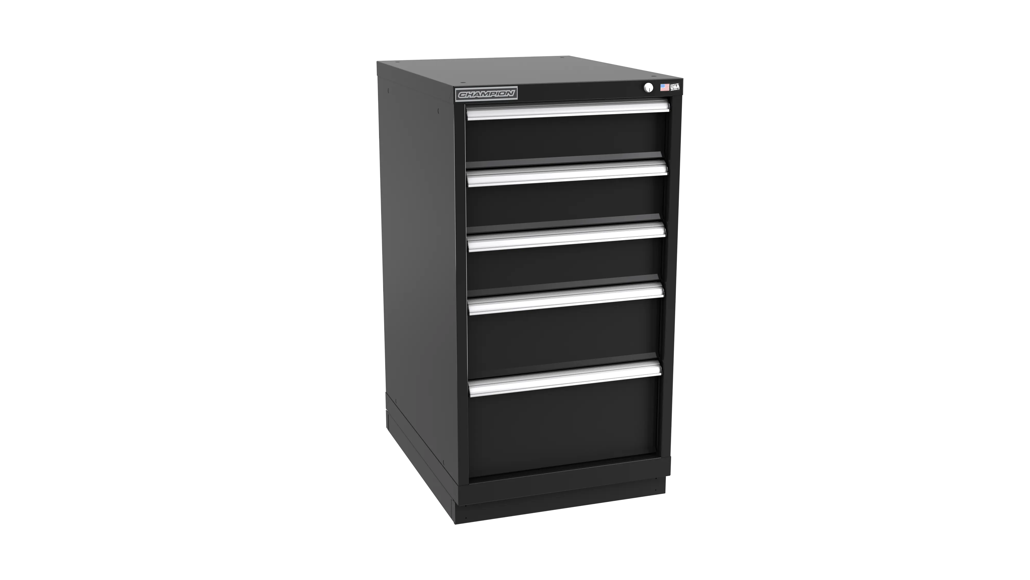 Champion Tool 5-Drawer Metal Modular Storage Cabinet with 25 Internal Compartments, 22-3/16 W x 41-3/4 H x 22-1/2 D in - CM NWS1800-0502-ILC-FTB Champion Tool Storage