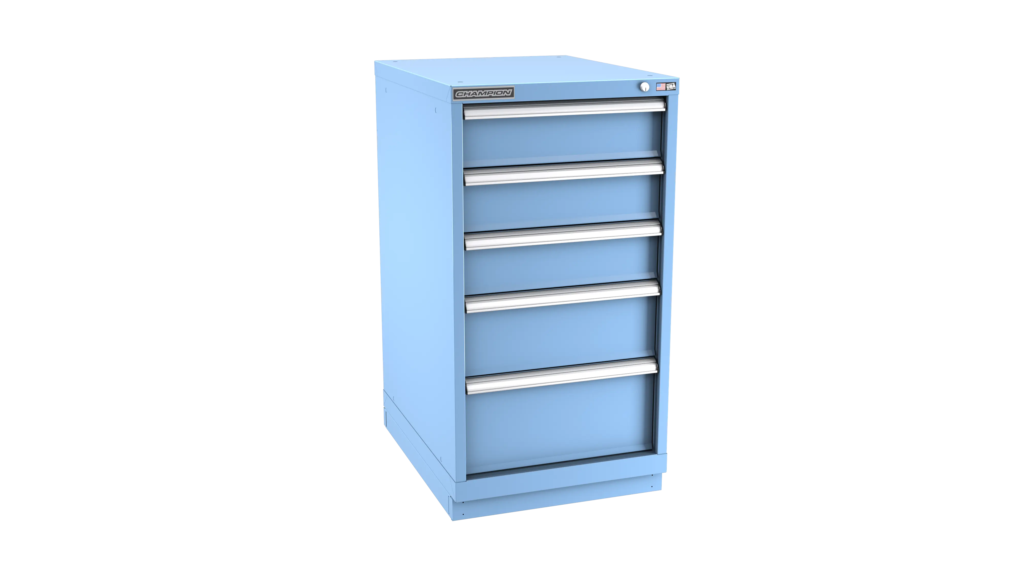 Champion Tool 5-Drawer Metal Modular Storage Cabinet with 25 Internal Compartments, 22-3/16 W x 41-3/4 H x 22-1/2 D in - CM NWS1800-0502-ILC-FTB Champion Tool Storage